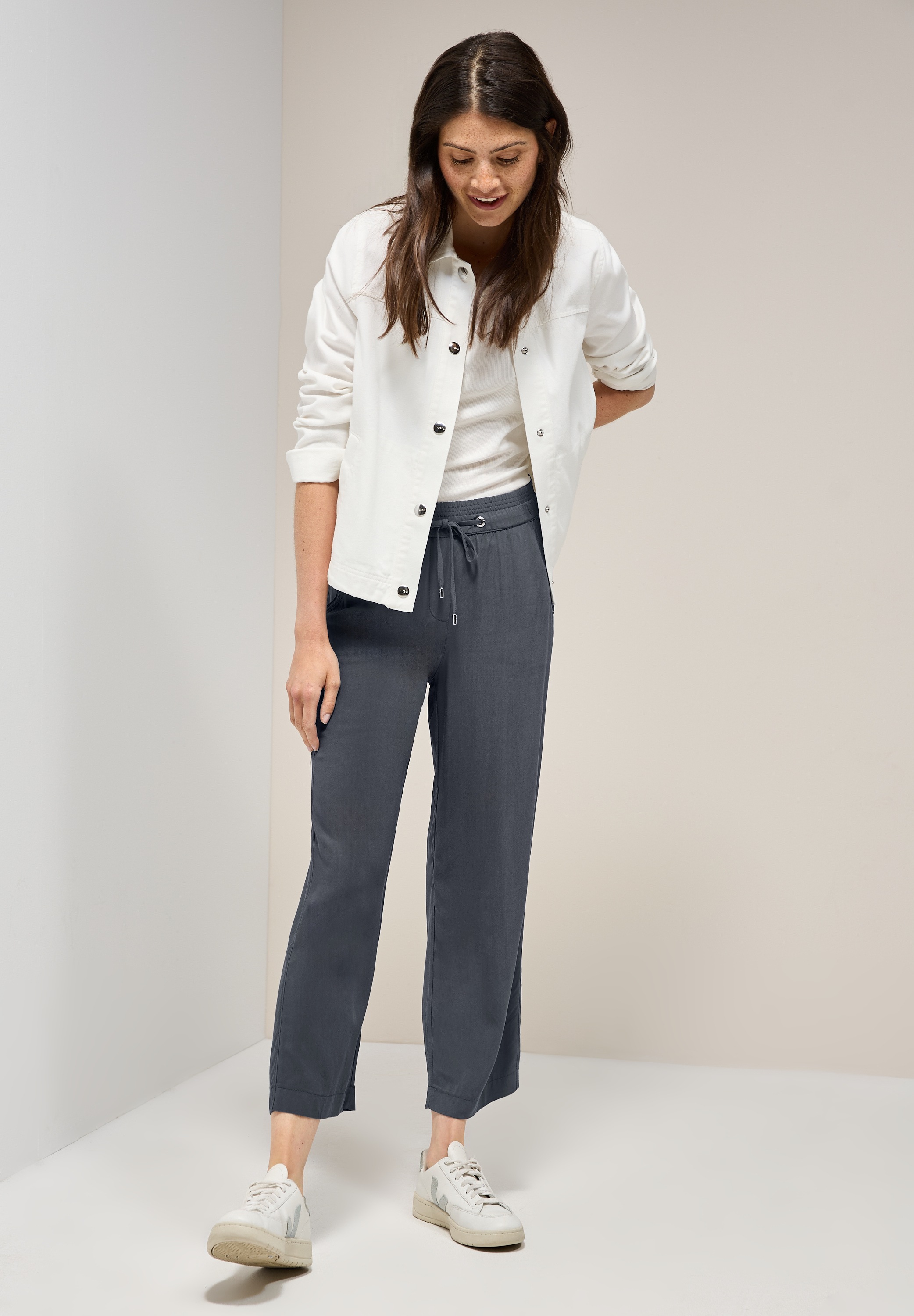 Cecil Stoffhose »Style Neele«, Sommerhose mit elastischem Bund mit Tunnelzug