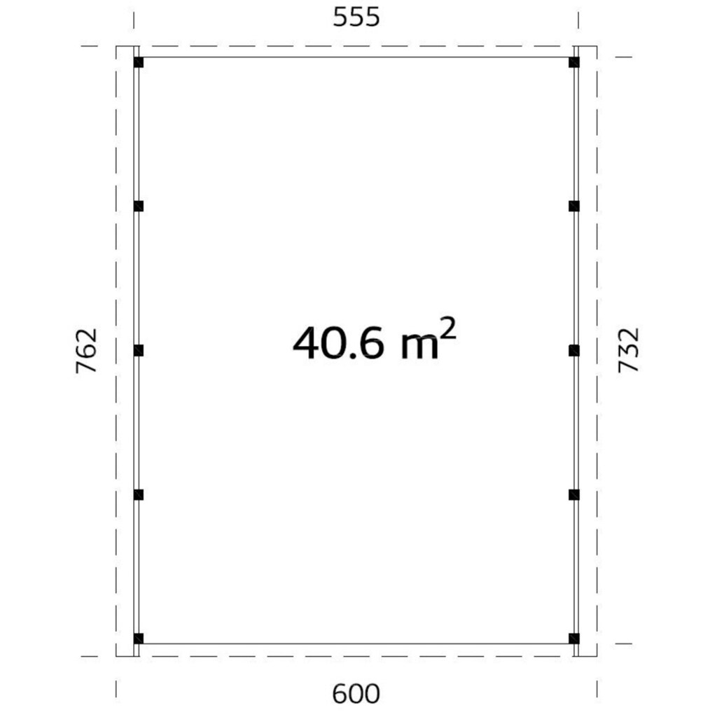 Palmako Doppelcarport »Karl«, Holz, weiß