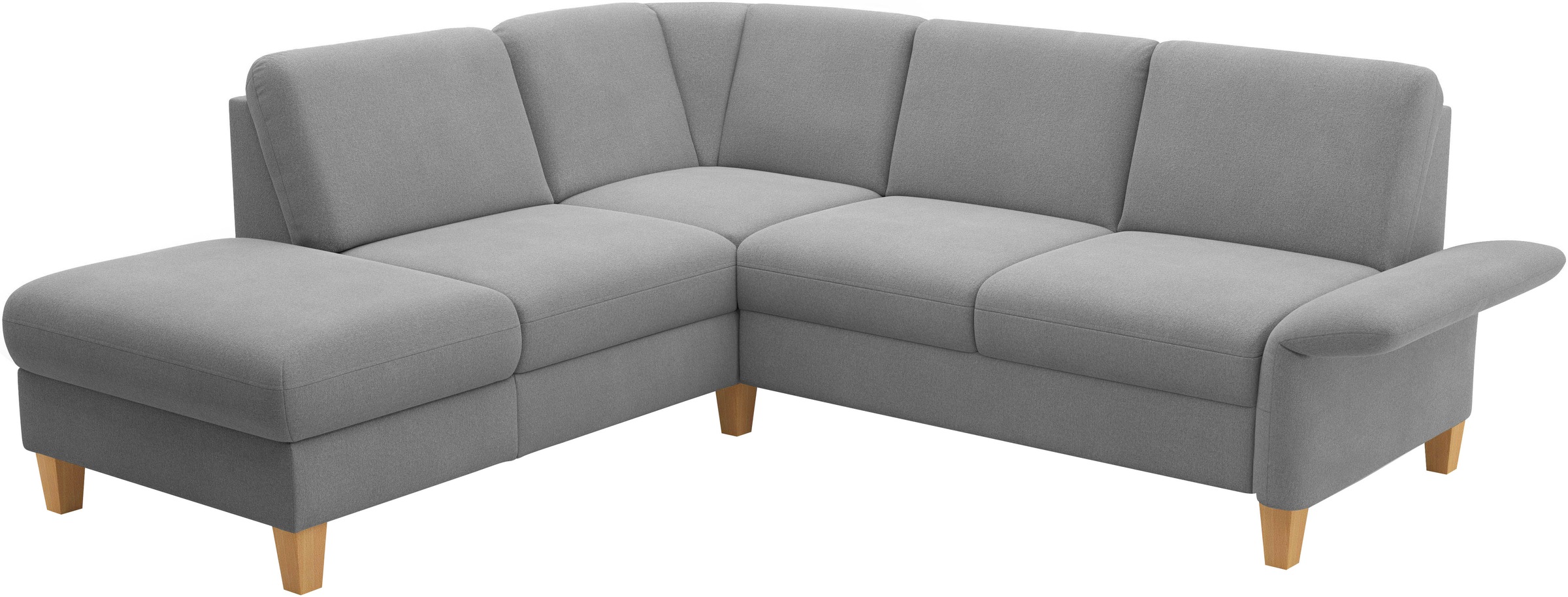 Home affaire Ecksofa »Rochelle«, wahlweise mit Armlverstellung, Klappbett mit Rollen & Bettkasten