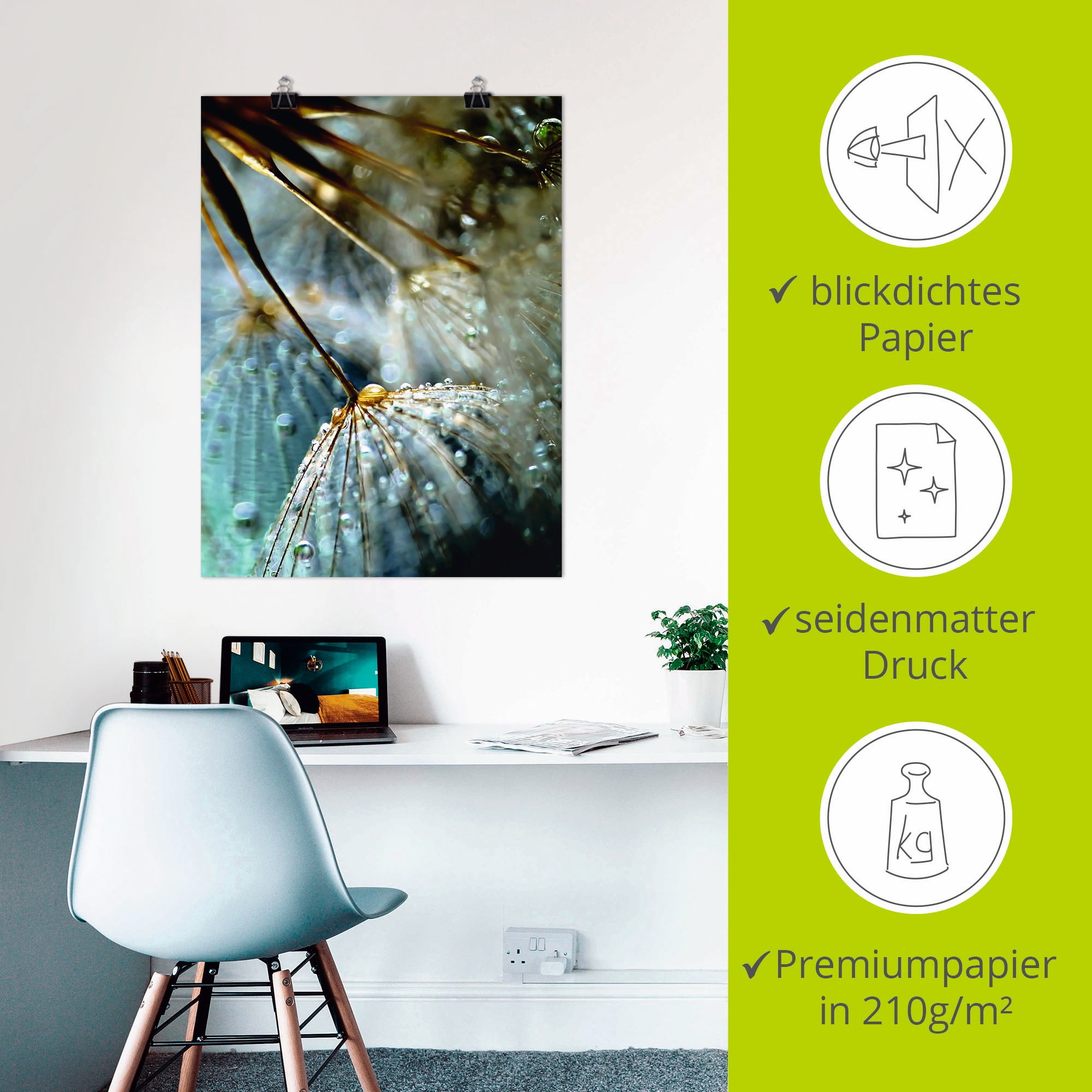 Artland Wandbild »Pusteblume Mystische Schönheit«, Blumen, (1 St.), als Alubild, Outdoorbild, Leinwandbild, Poster, Wandaufkleber