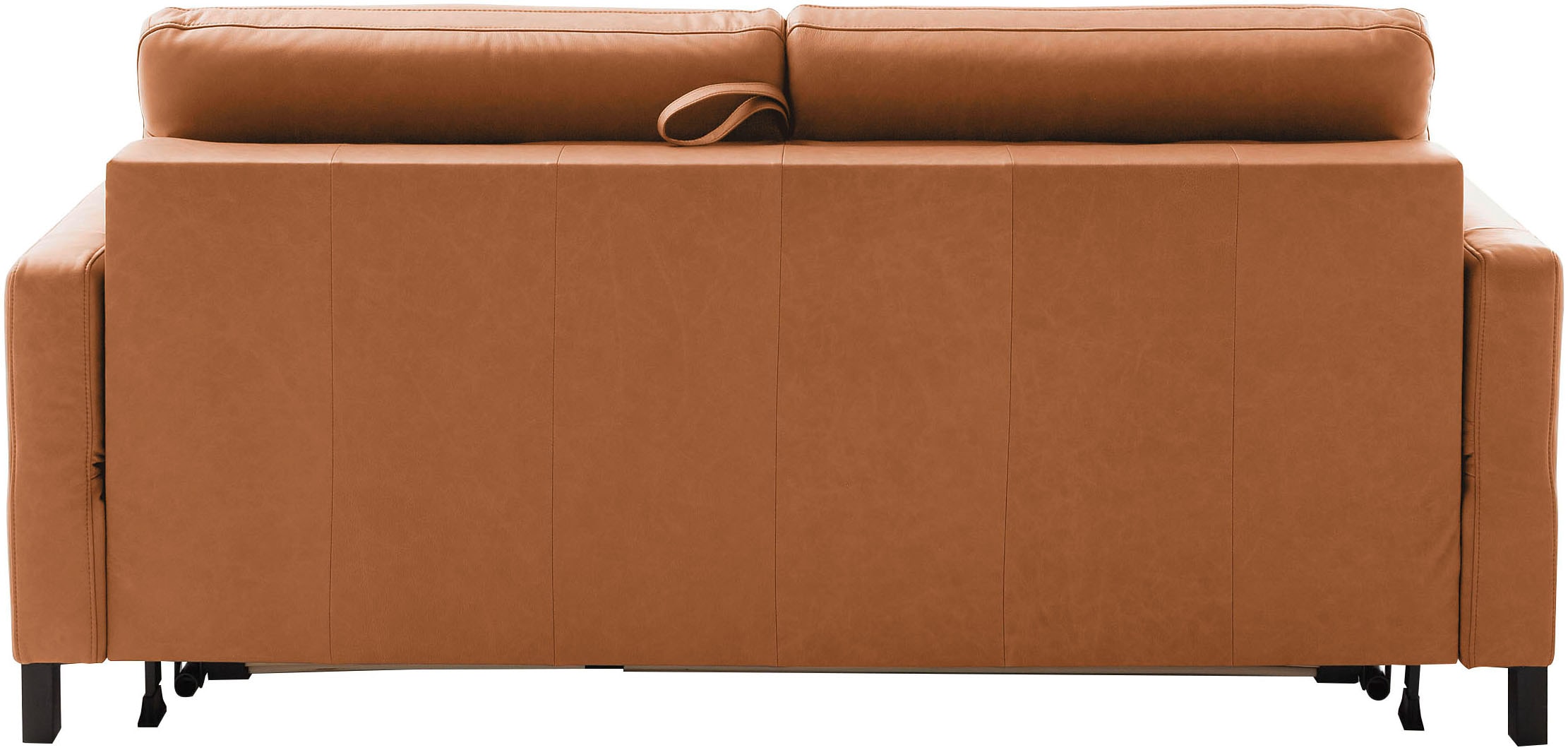 Home affaire Schlafsofa »Calestra, Lederbezug, 3-Sitzer mit Kaltschaummatratze, Breite 208 cm« Längsschläfer mit echter Dauerschläferfunktion & flexibel stellbar