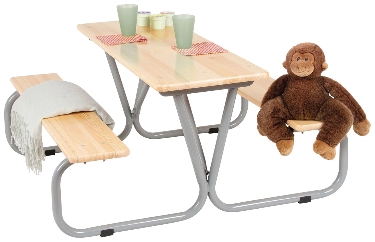 Pinolino® Garten-Kindersitzgruppe Tisch mit 2 Sitzbänken, FSC® - schützt Wa günstig online kaufen