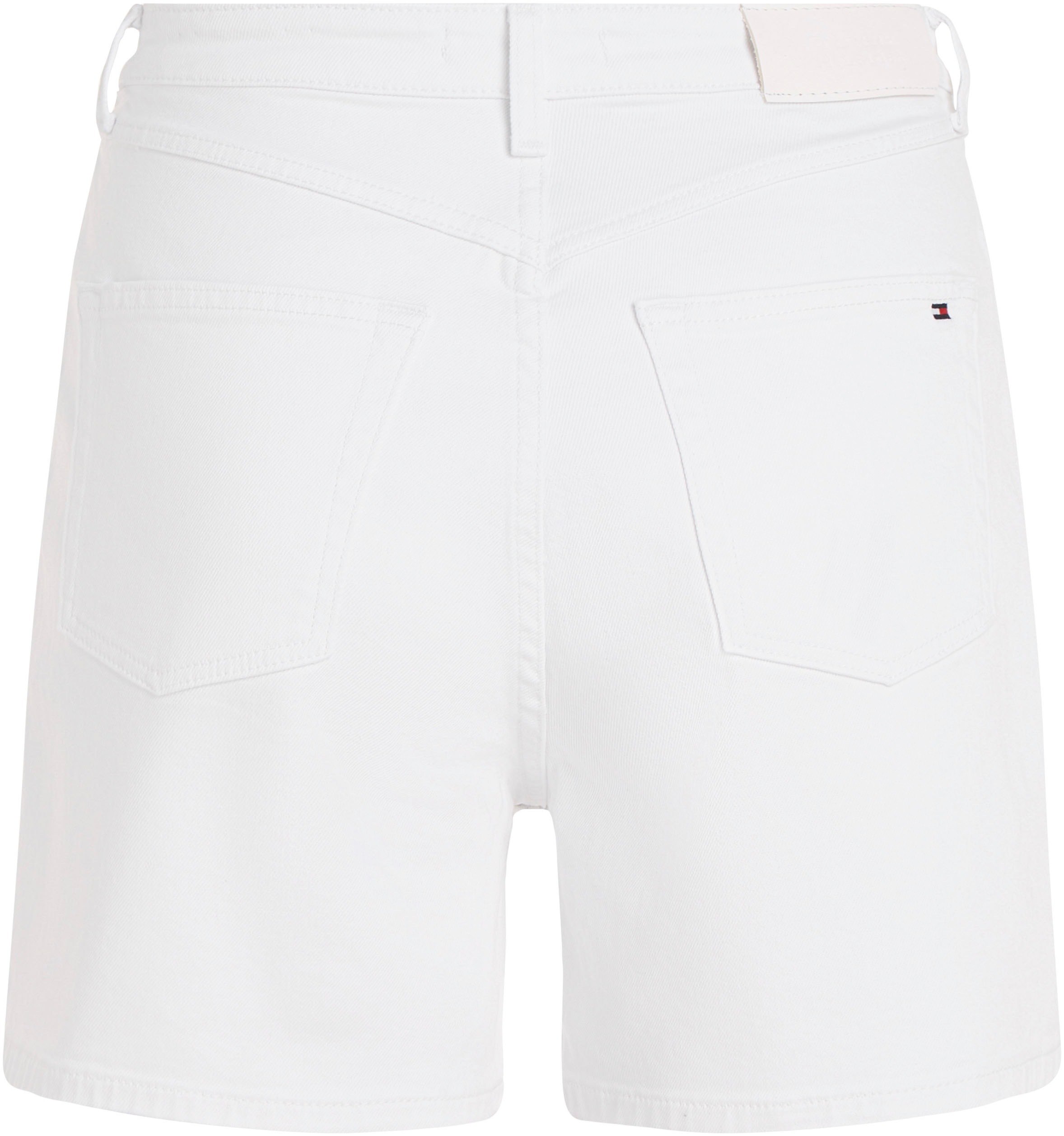 Tommy Hilfiger Shorts »DNM STRAIGHT SHORT HW WHITE«, in Unifarbe