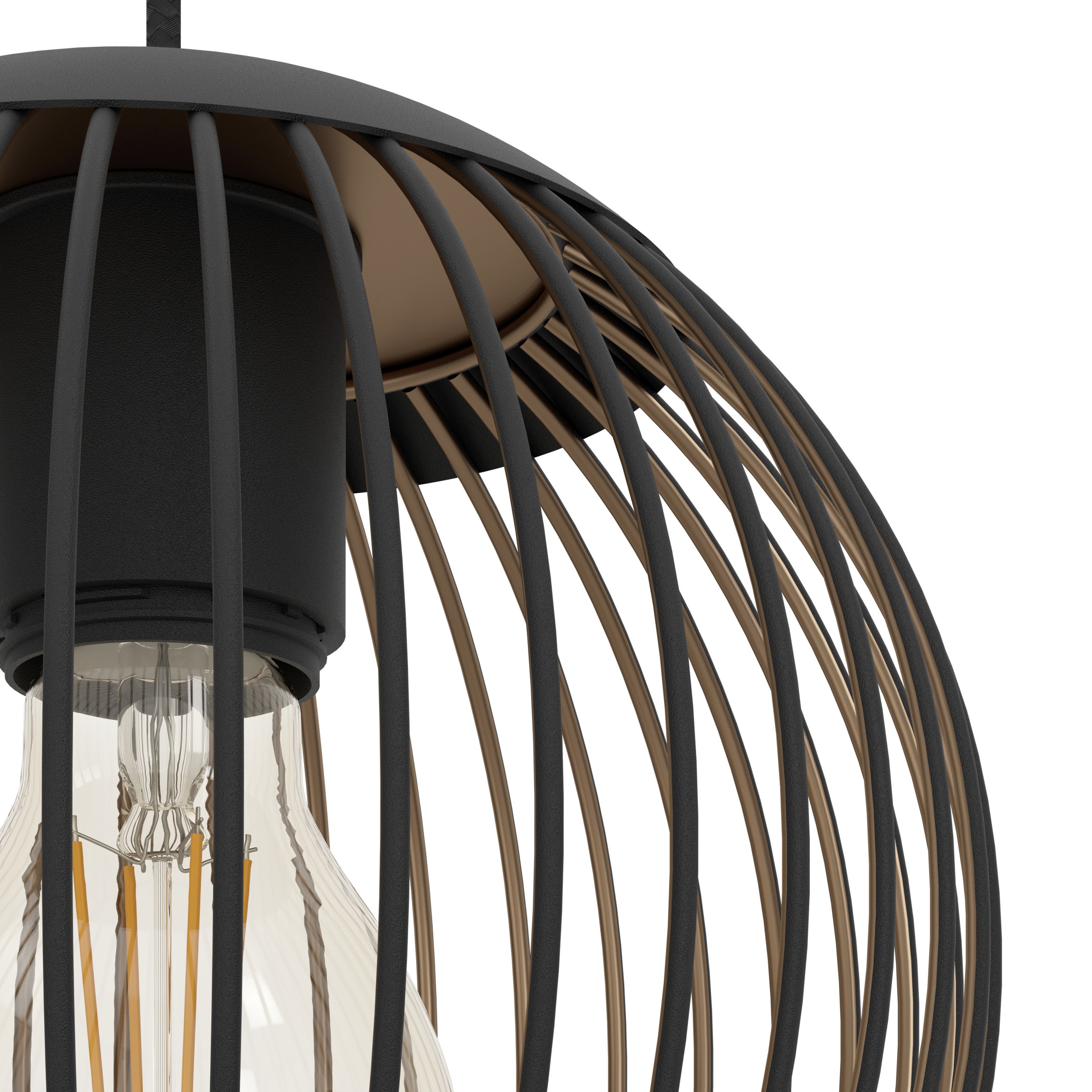 EGLO Hängeleuchte »ALMANZORA Pendellampe - Stahl - E27 - 3X60W - IP20« E27 1 Stk. Hängelampe, Deckenlampe, Wohnzimmer, Esszimmer, H130 x Ø46,5 cm