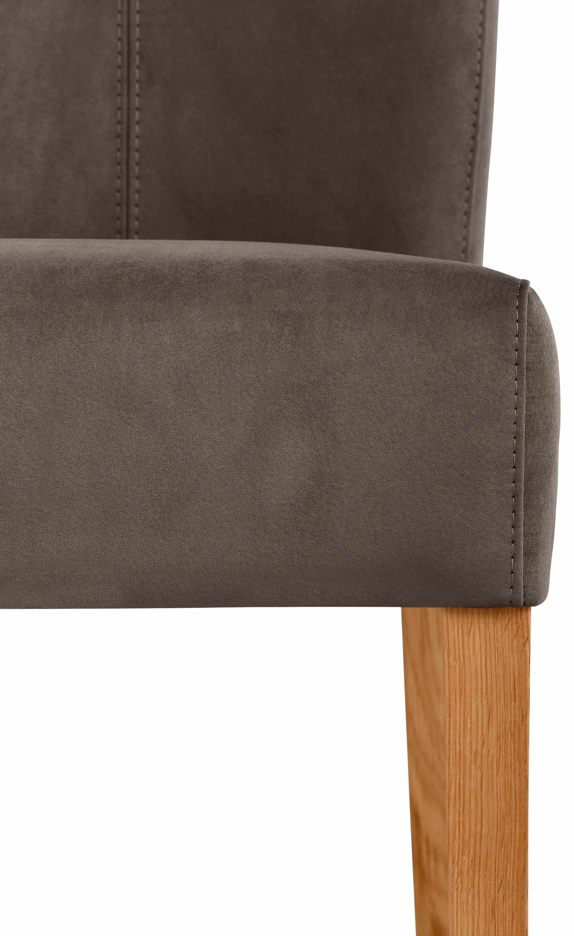 Home affaire Esszimmerstuhl »Queen Polsterstuhl BESTSELLER«, (Set), 6 St., Luxus-Microfaser, verschiedene Bezüge, Gestell Massivholz