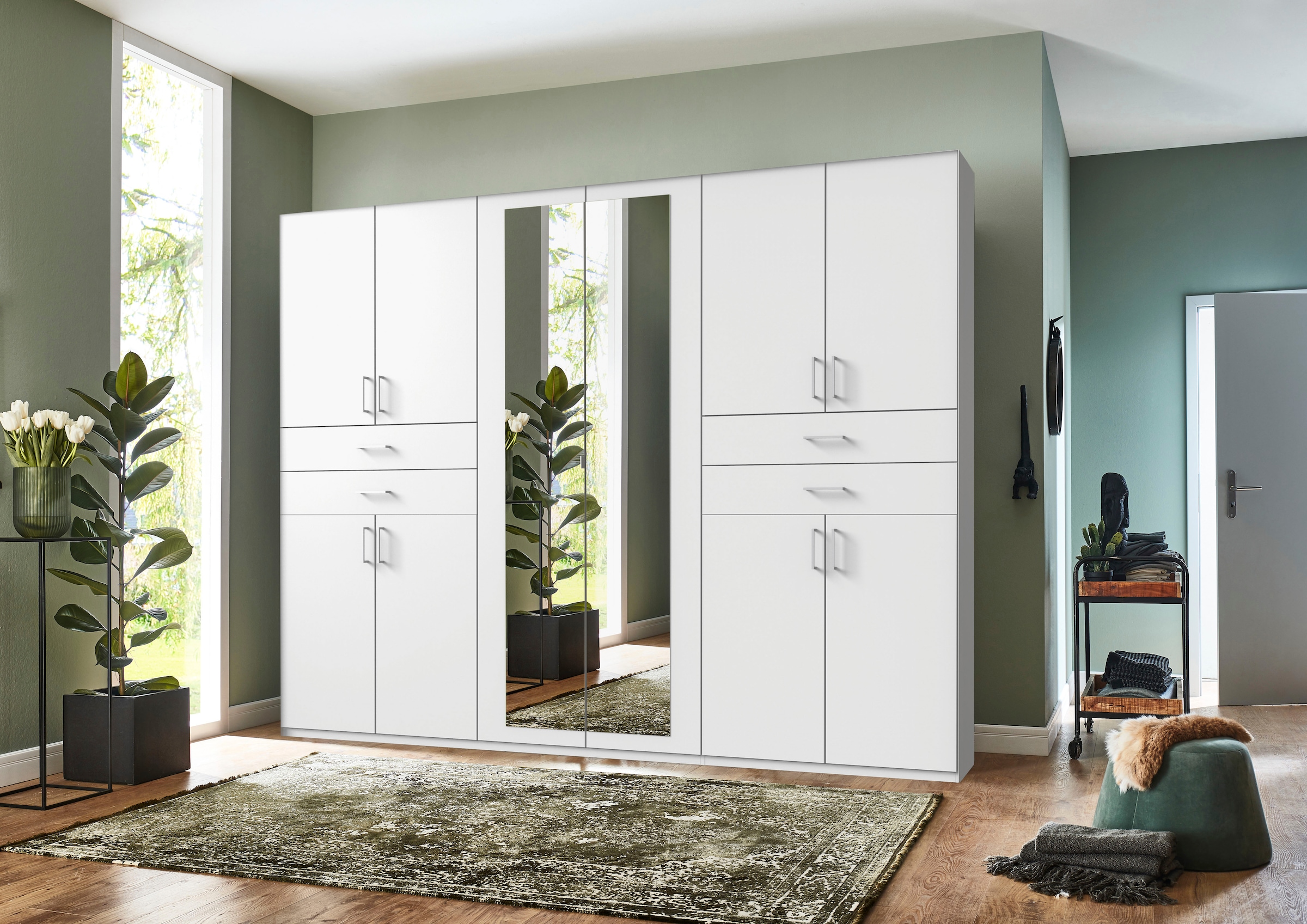 Wimex Drehtürenschrank »Taiga Kleiderschrank mit Spiegel«, mit Schubladen auf bequemer Höhe