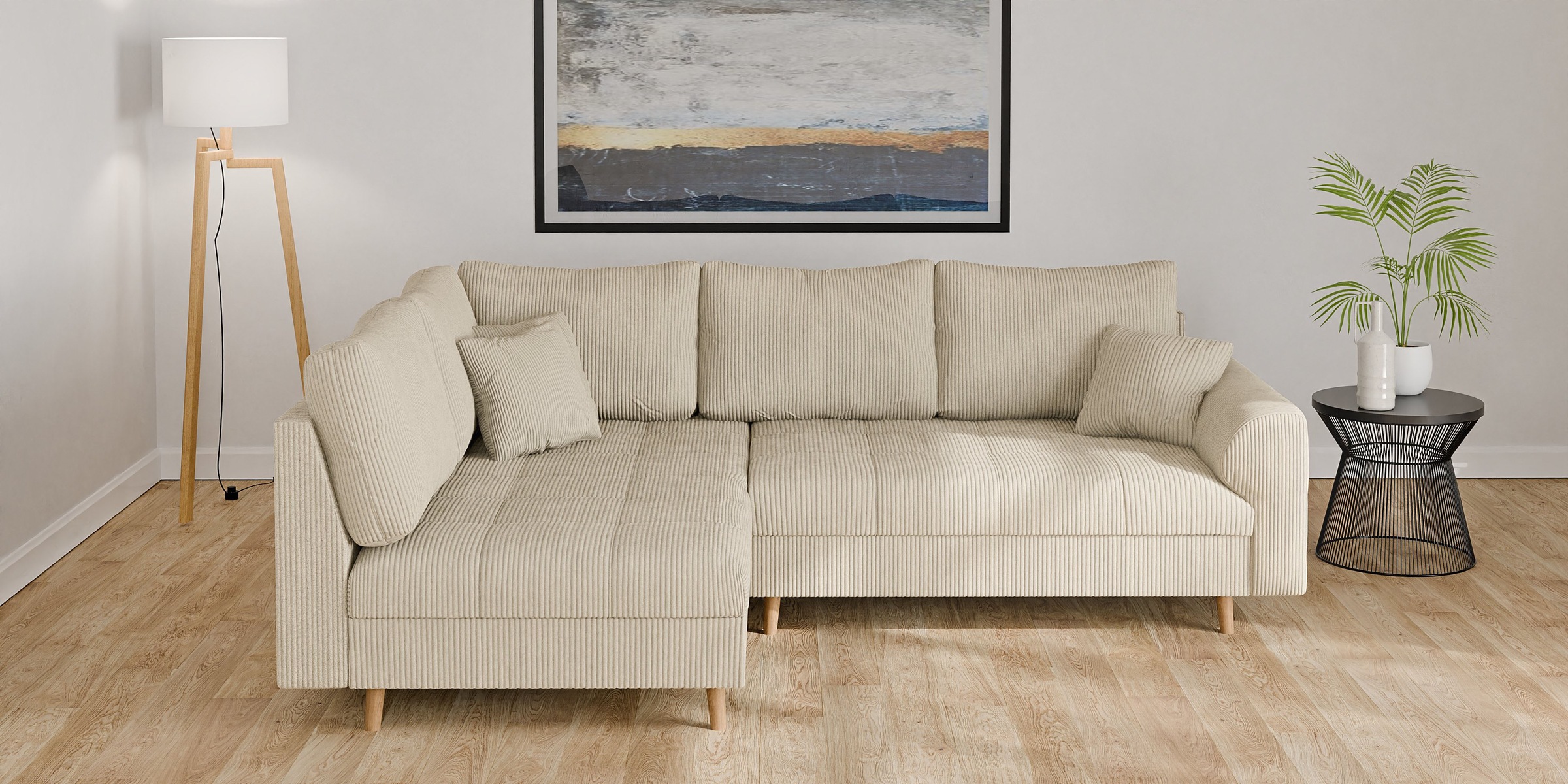 Home affaire Ecksofa »CHARRE L-Form mit Ottomane, Maße B/T/H: 231/161/81 cm günstig online kaufen