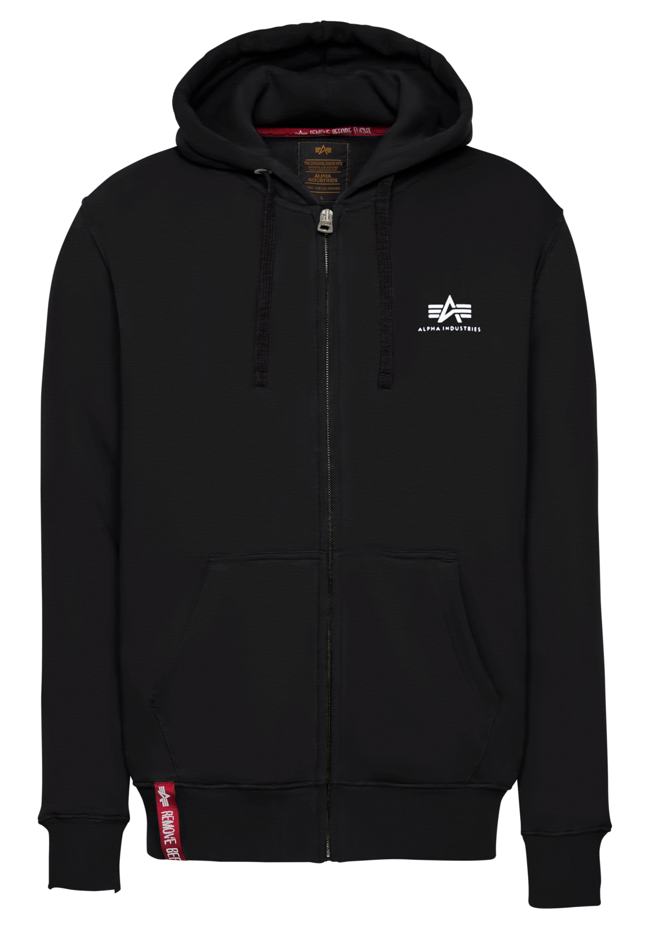 Alpha Industries Kapuzensweatjacke »Basic Zip Hoody SL« Baumwollmischung, regular fit
