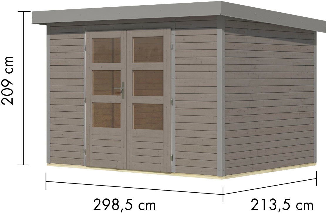 Karibu Gartenhaus »Jupiter 4 D«, in verschiedenen Farben