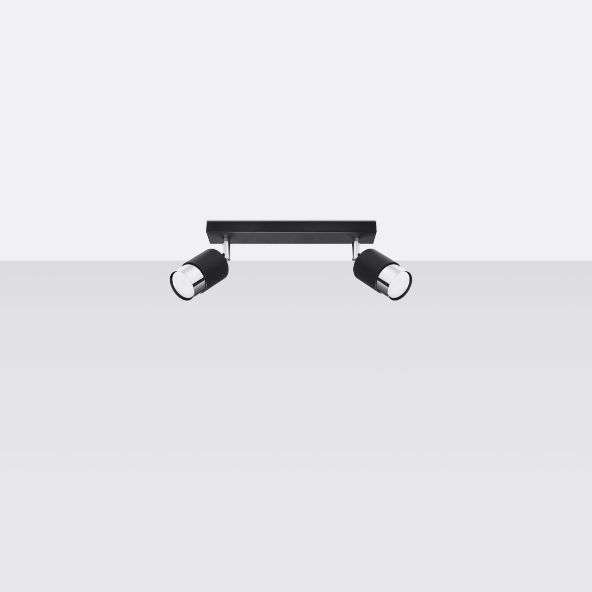 SOLLUX lighting Deckenleuchte »NERO«, 2 flammig, Leuchtmittel GU10   ohne L günstig online kaufen
