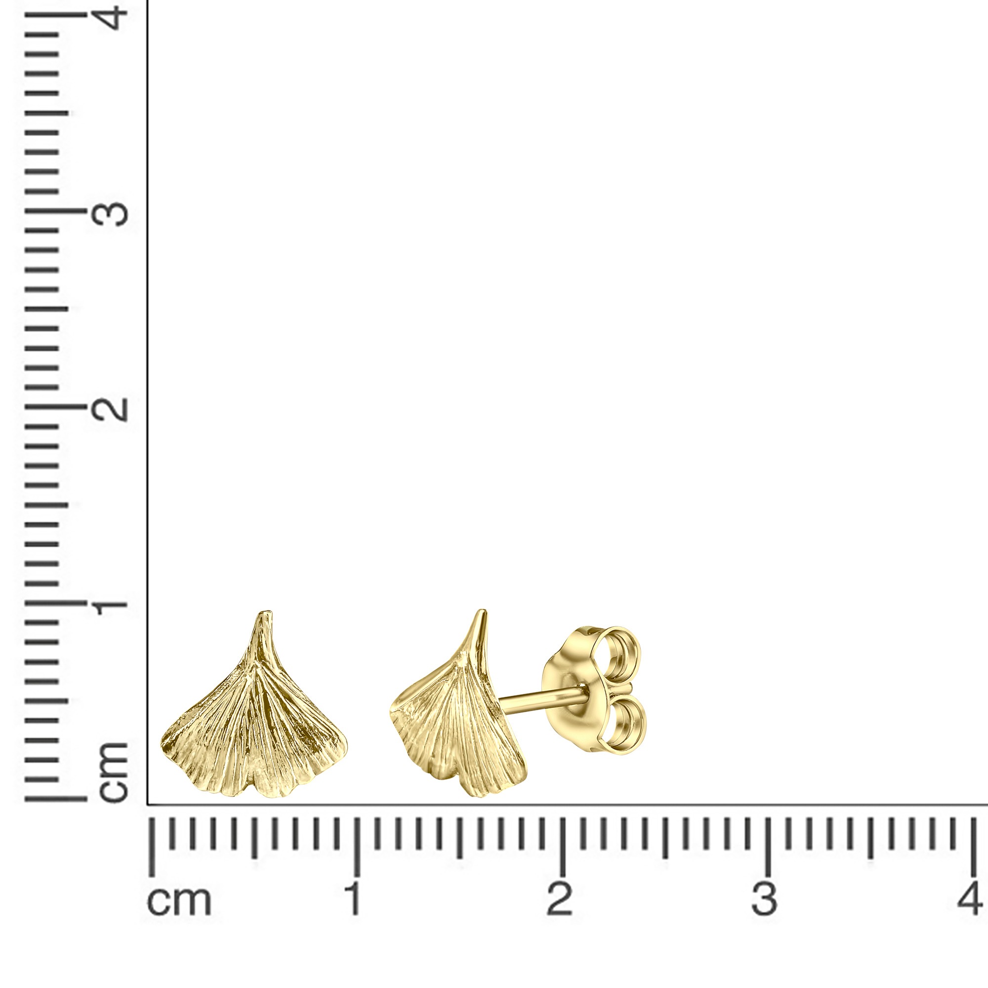 Vivance Paar Ohrstecker »Gold 333 Ginko-Motiv«