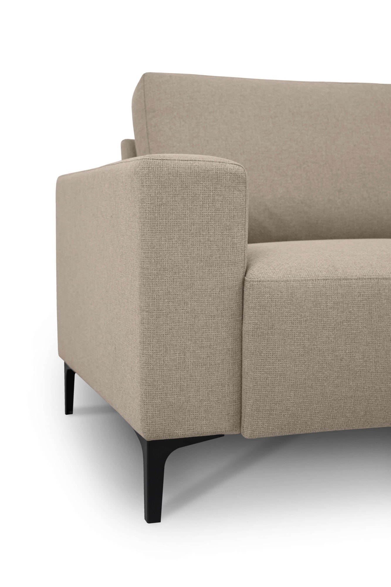 Home affaire Ecksofa »Tournon, L-Form, Breite 256 cm, Webstoff, Chenille«, Designsofa im nordischen Stil, Wellenunterfederung, Metallfüße