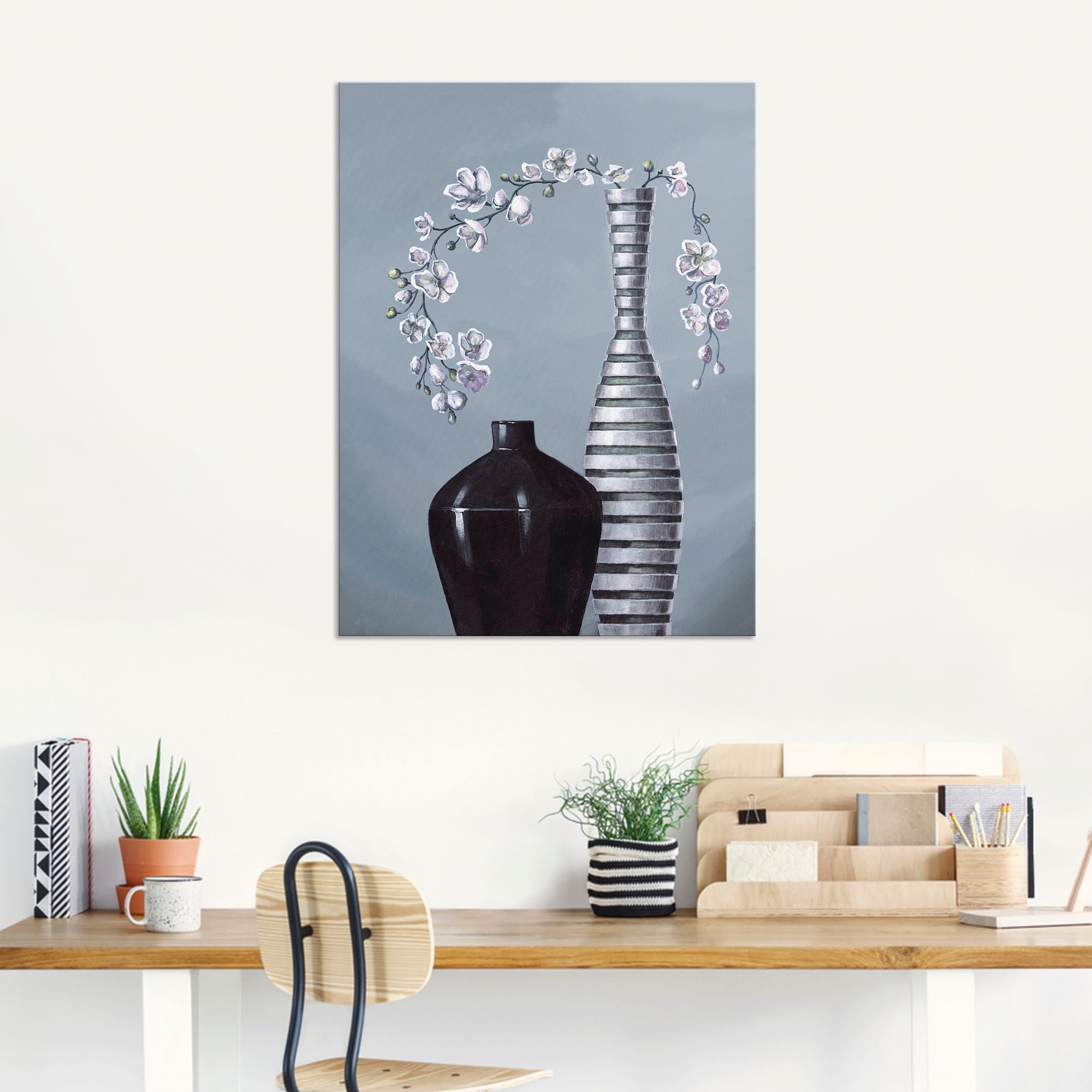 Artland Wandbild »Metallische Vasen«, Vasen & Töpfe, (1 St.), als Alubild, Outdoorbild, Leinwandbild, Poster, Wandaufkleber