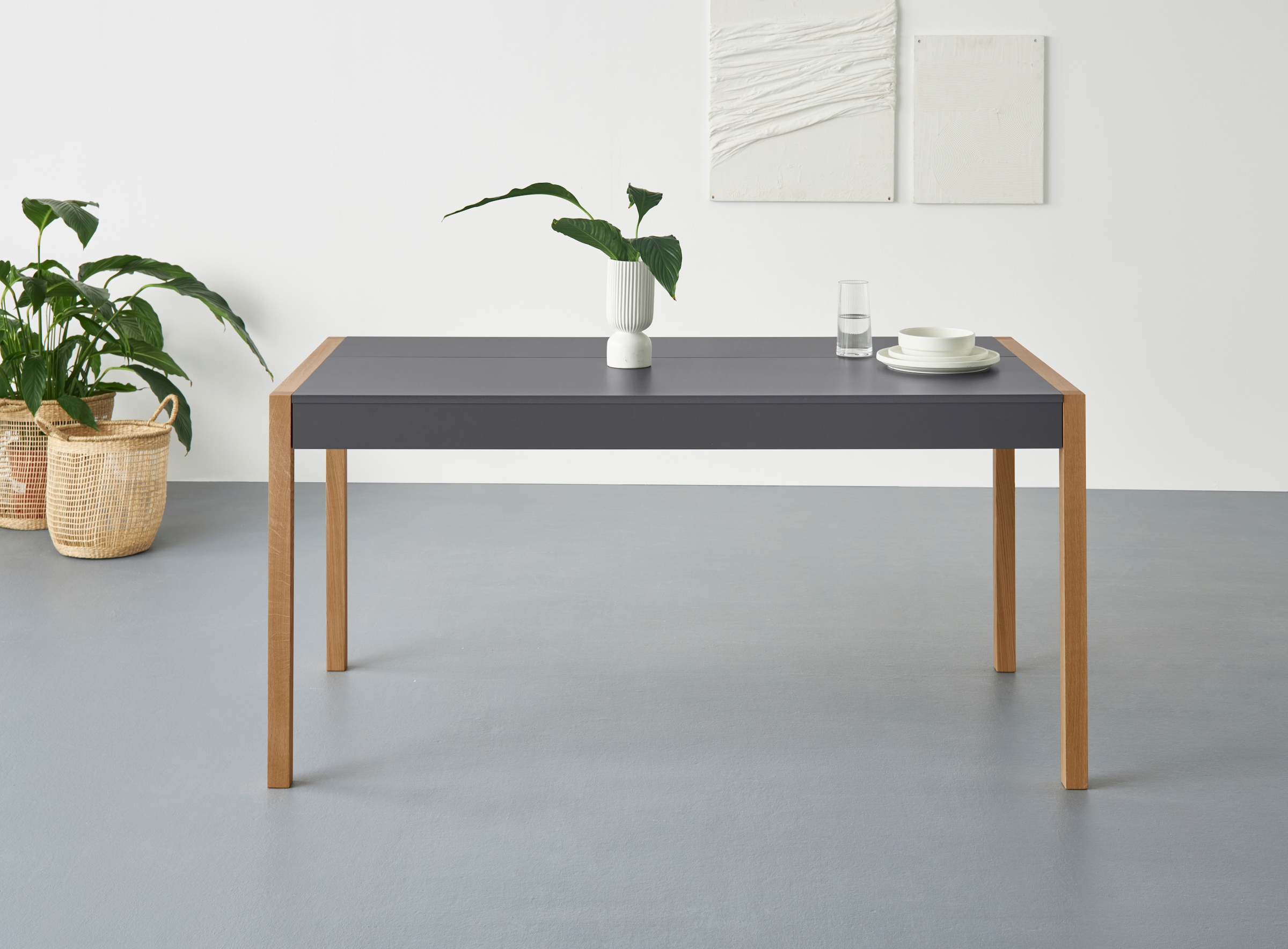 andas Esstisch »Prenzlau« mit Arbeitsplatz und Stauraummöglichkeit, FSC®-ze günstig online kaufen