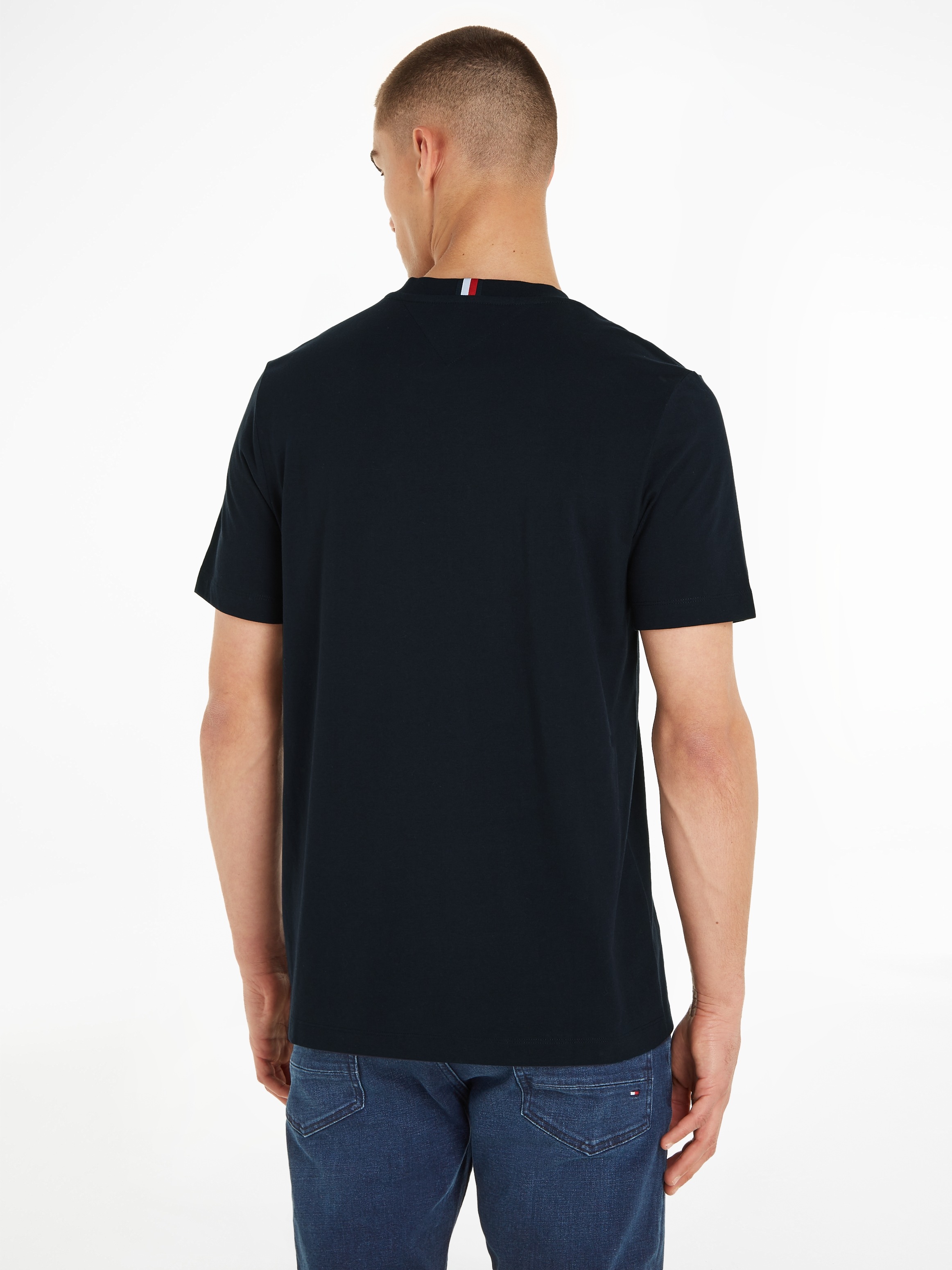 Tommy Hilfiger T-Shirt »MONOTYPE mit kaufen TEE«, online CHEST STRIPE Markenlogo