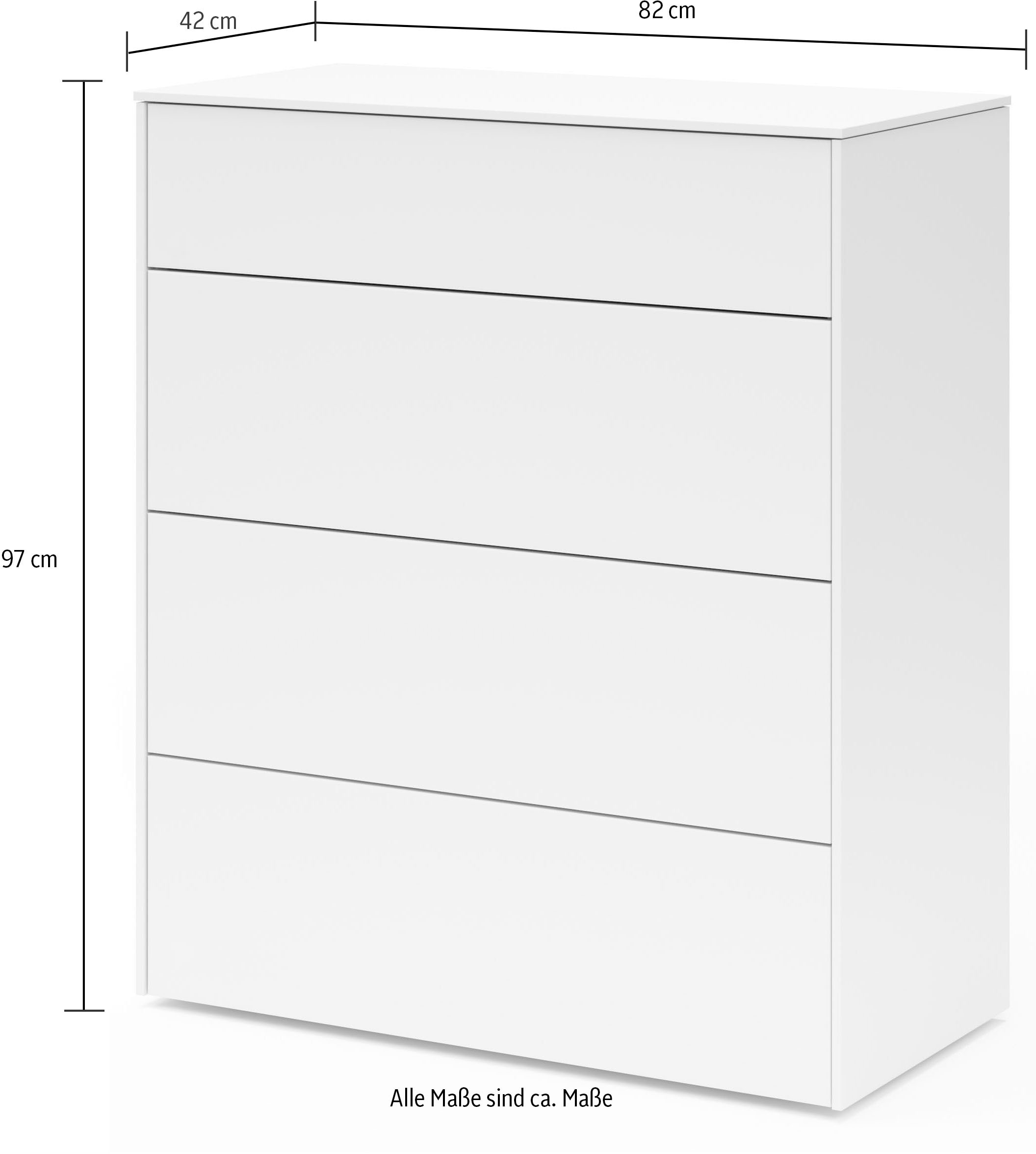 set one by Musterring Kommode »Riverside« Grifflos mit Push to Open Funktion, In 2 Farben erhältlich