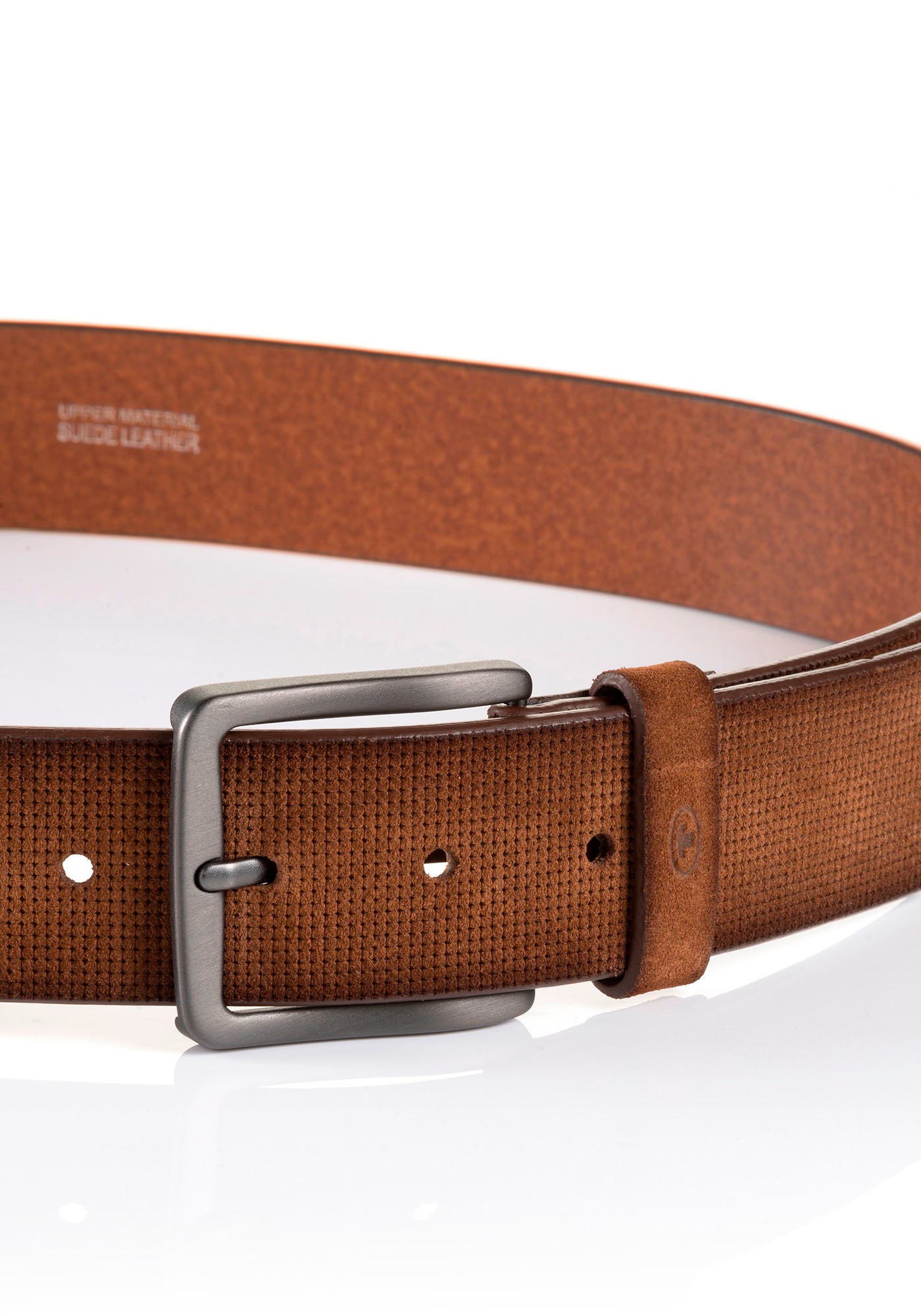 TOM TAILOR Ledergürtel »TTBART«, 4 cm breiter Herrengürtel, Velourslederoptik, bis Gr. 120