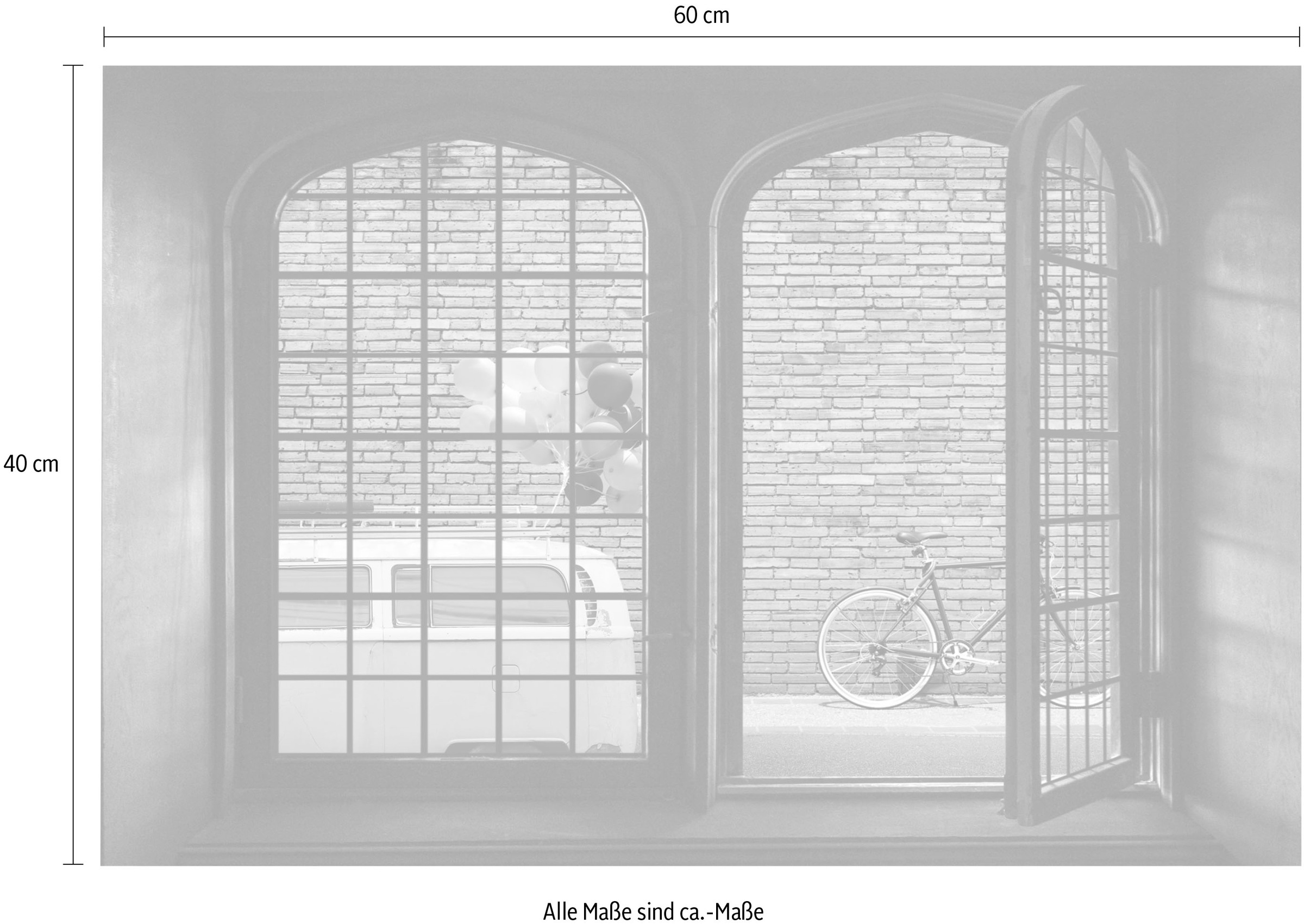 queence Wandsticker »Ballons«, Wandsticker, Wandbild, selbstklebend, 3D, Fenster