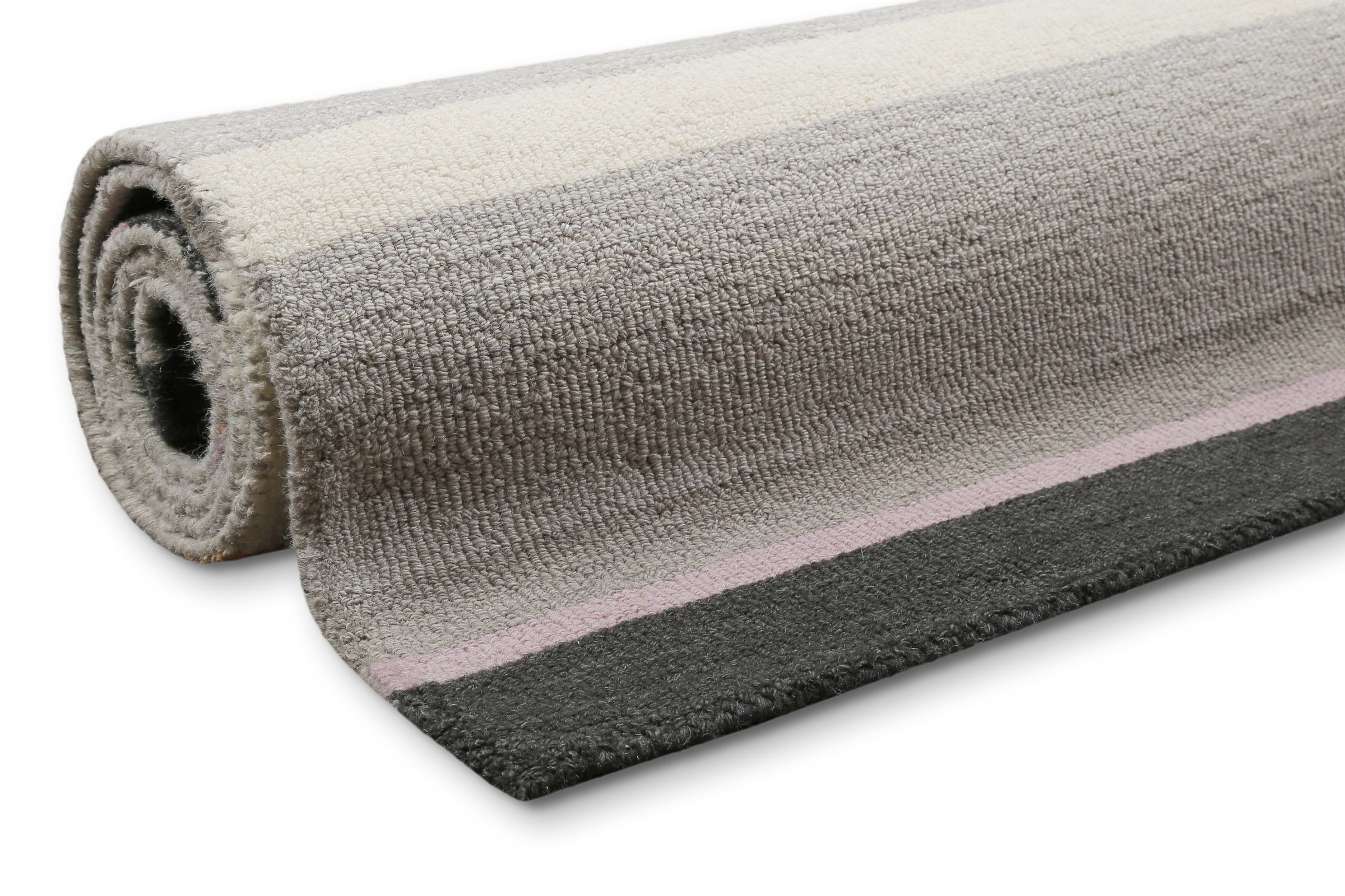 Wecon home Teppich »Sally«, rechteckig, 7 mm Höhe, handgefertigt, gestreift, pflegeleicht, Wolle, Wohnzimmer, Esszimmer