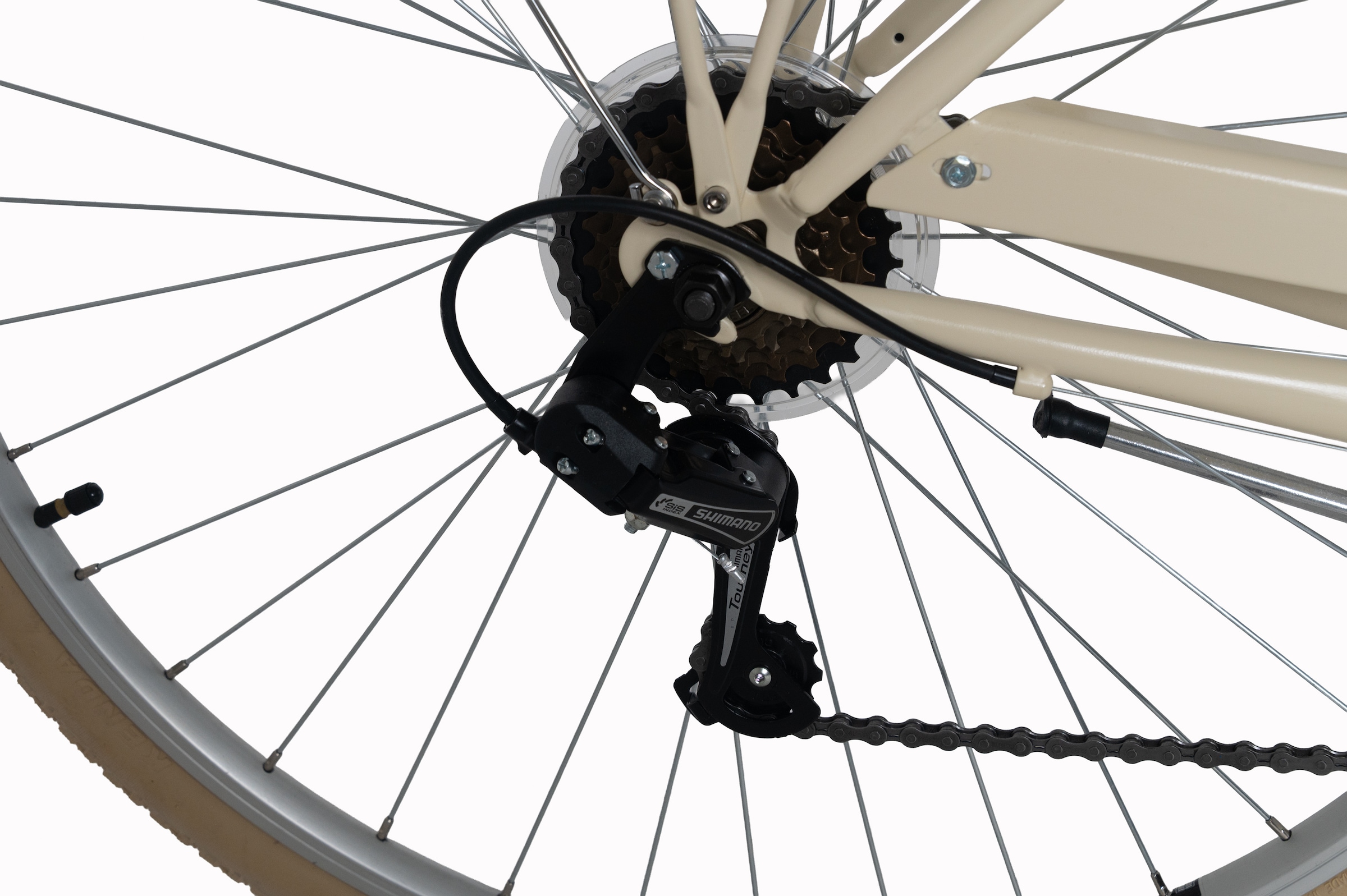 Dacapo Cityrad »DaCapo Damenrad 28'' Toscana Beige 6 Gänge« 6 Gang Shimano Tourney Schaltwerk Kettenschaltung