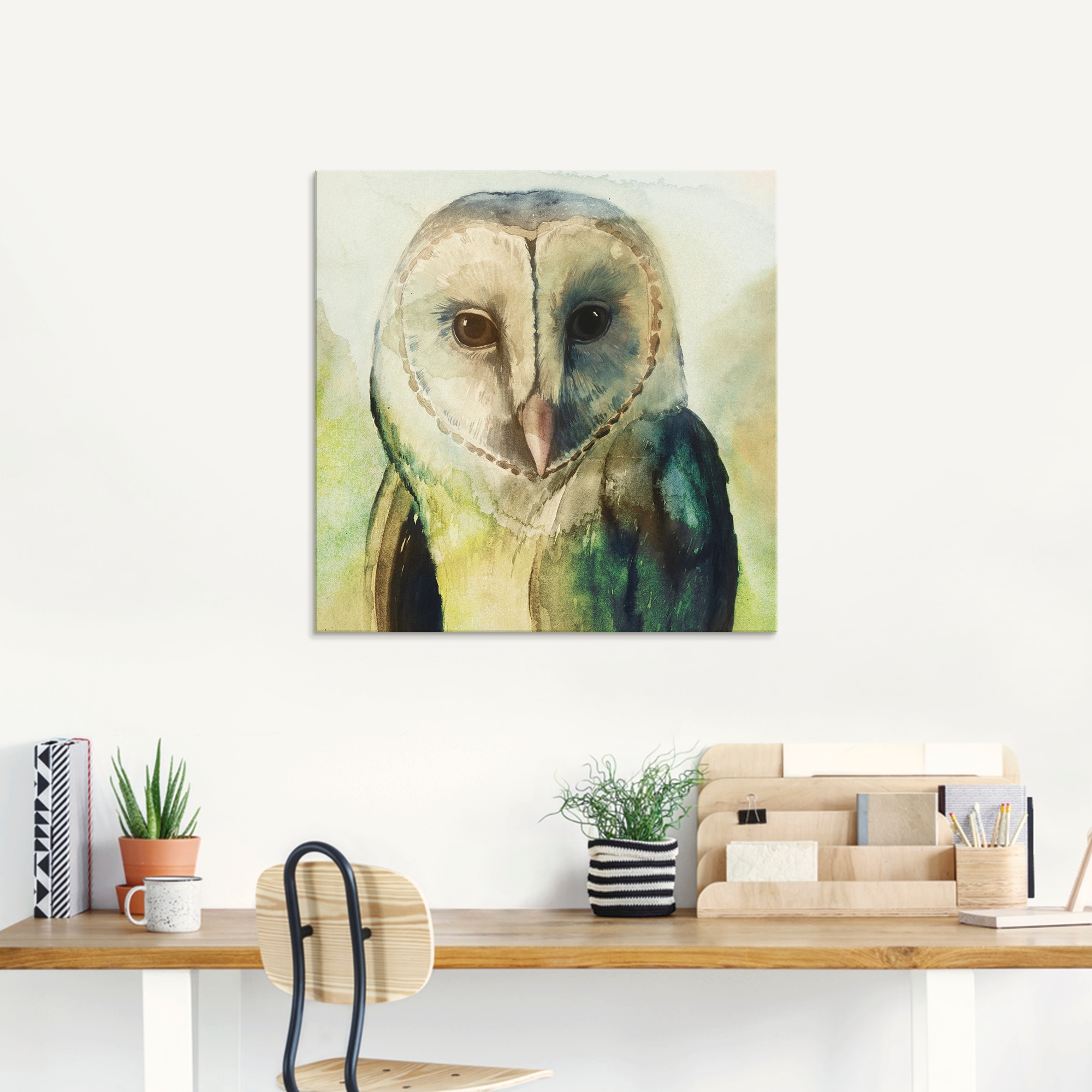 Artland Glasbild »Eule I« Vögel 1 Stk. tlg. in verschiedenen Größen