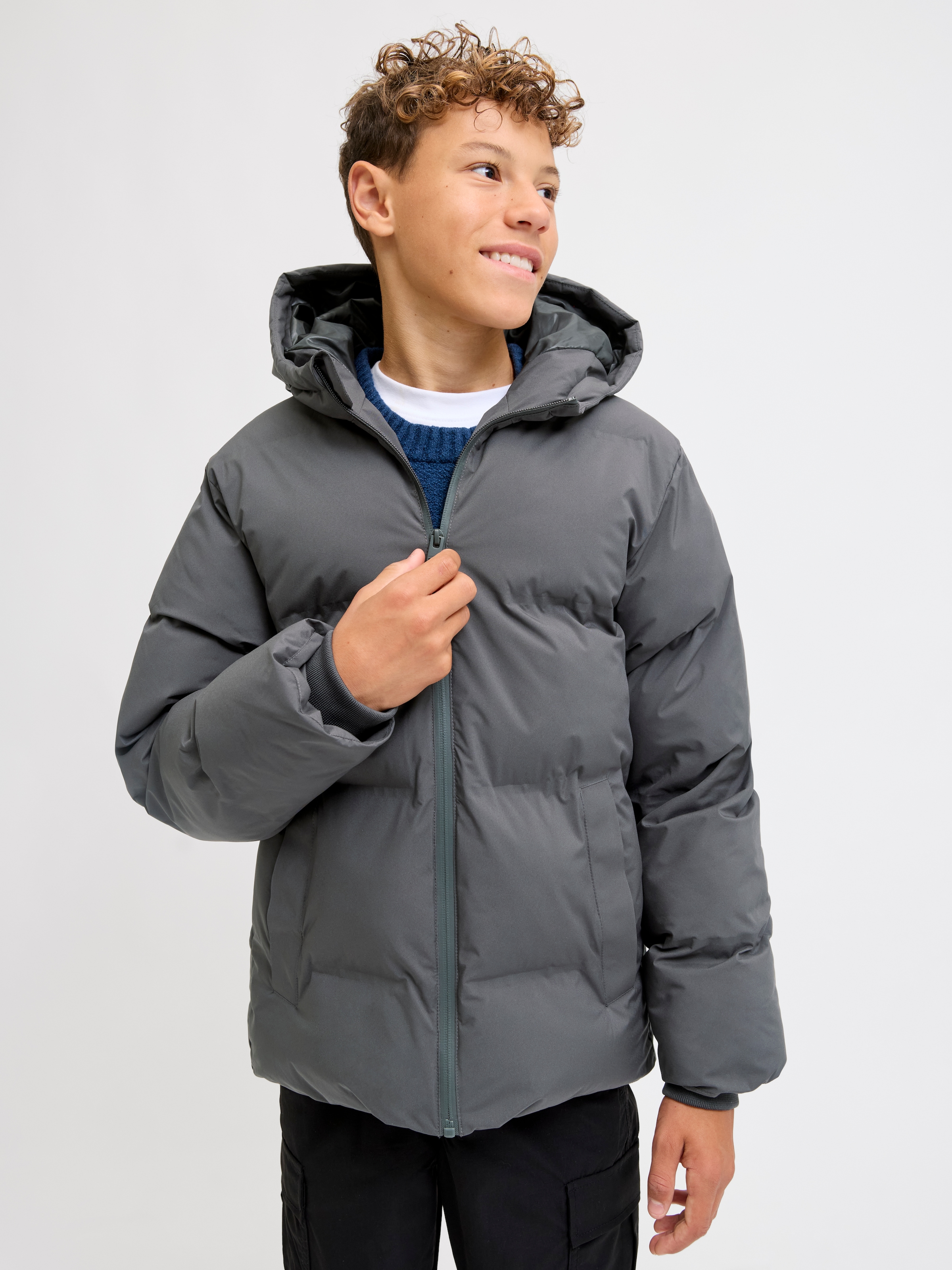 Jack & Jones Junior Steppjacke »JJKAITO PUFFER JACKET LN JNR« mit Kapuze