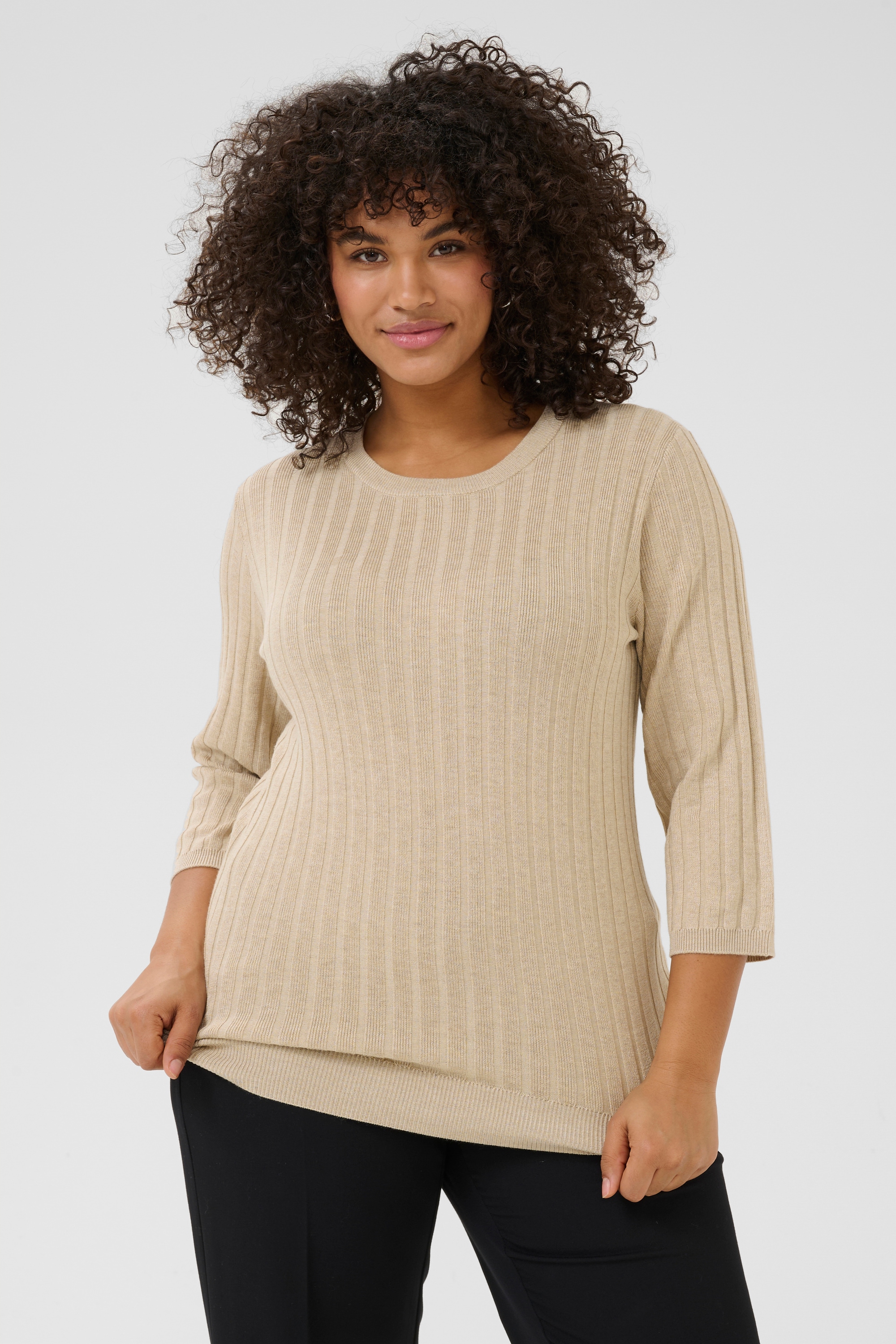 KAFFE Curve Strickpullover »Strickpullover KClizzy«
