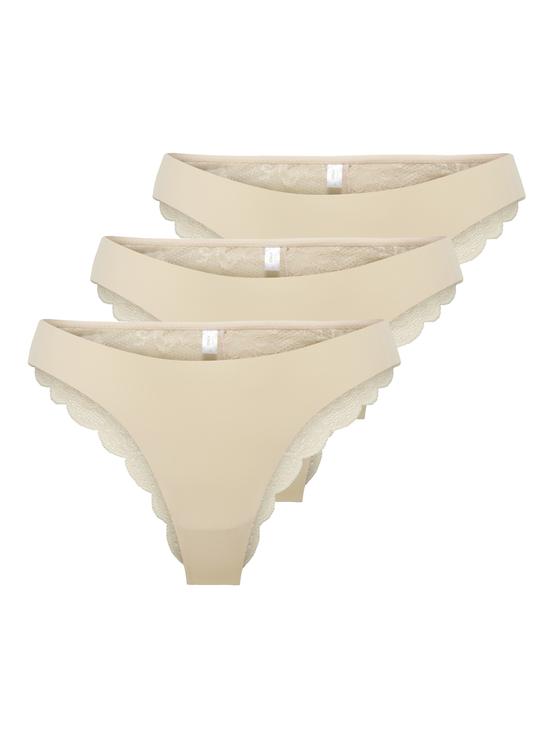 ONLY Brasilslip »ONLCHLOE LACE BRAZIL 3-PACK NOOS ACC«, (Packung, 3 St.)
