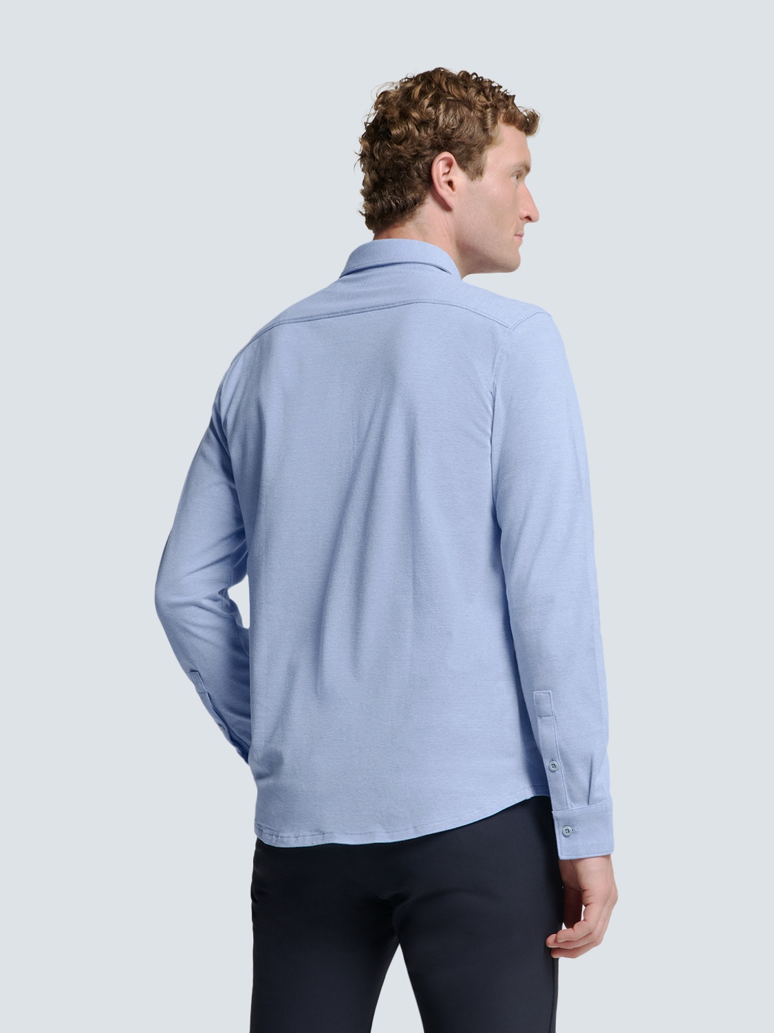 NO EXCESS Langarmhemd »No Excess Piqué-Hemd von Timeless Basics«