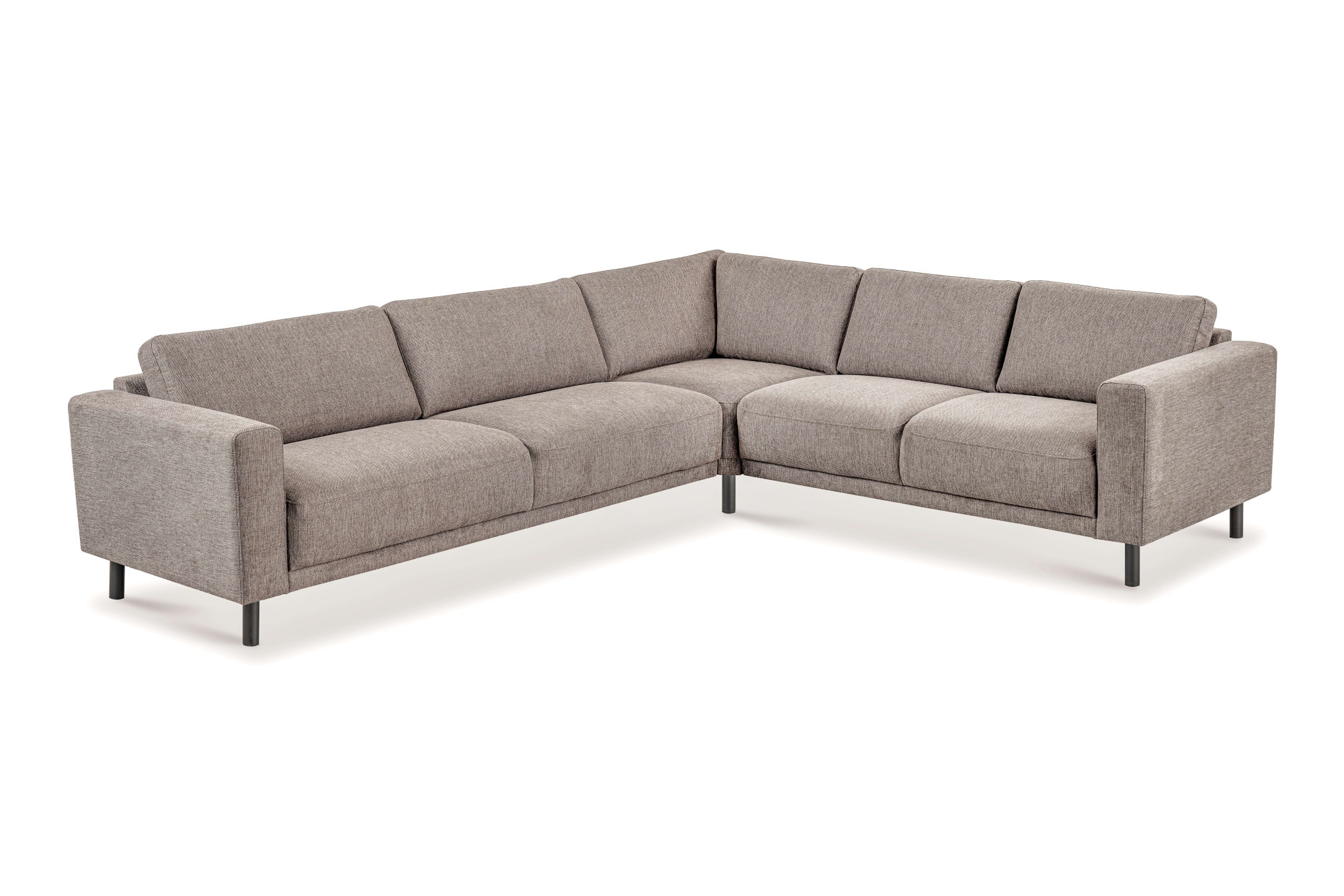 Home affaire Ecksofa »Sveeva, L-Form, B.288 cm, schwarze Metallfüße« langlebiger Webstoff, mit Wellenunterfederung, viele Farben