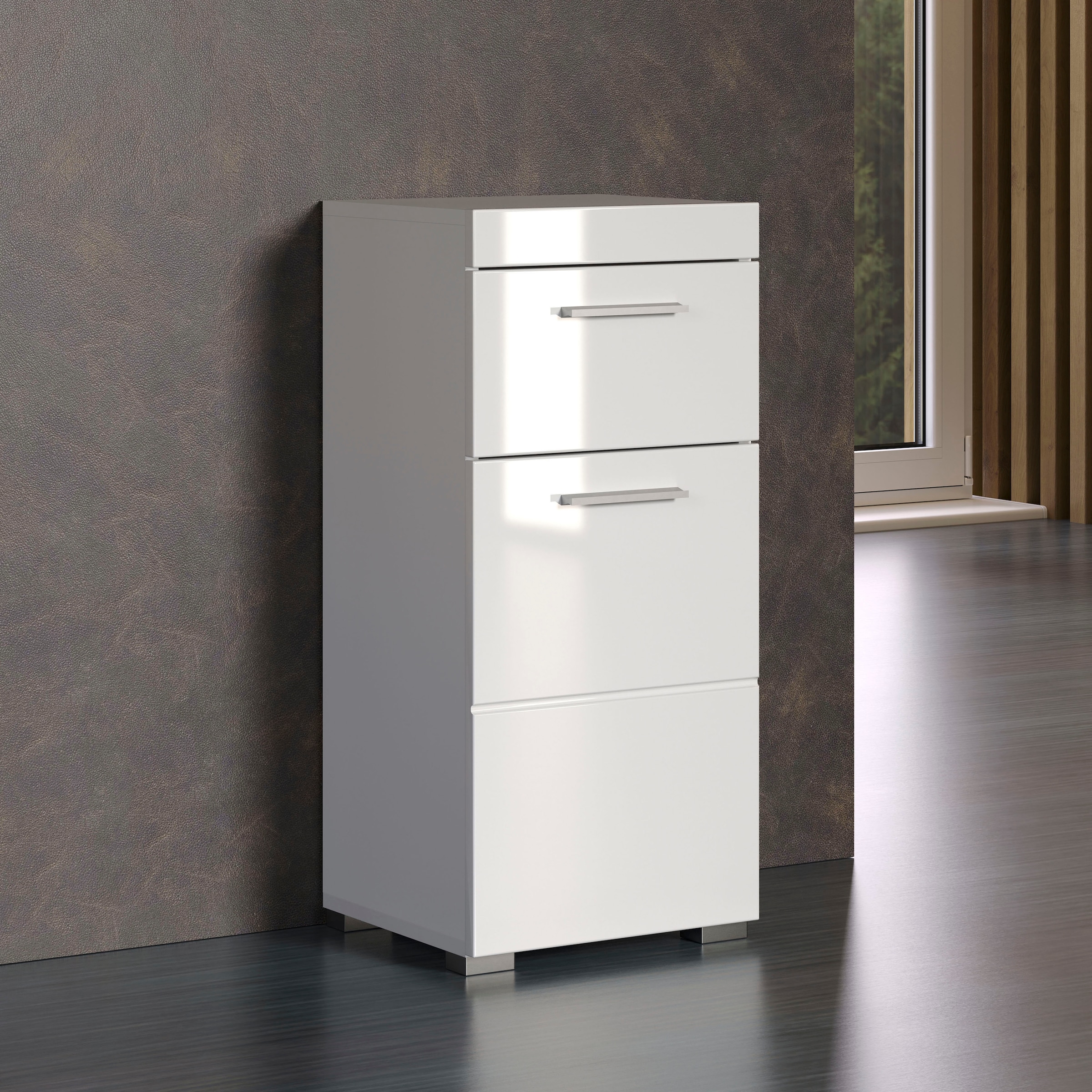 welltime Unterschrank »Avena« Badezimmerkommode mit 1 Schublade und 1 Tür - (B/T/H) 37/31/79 cm