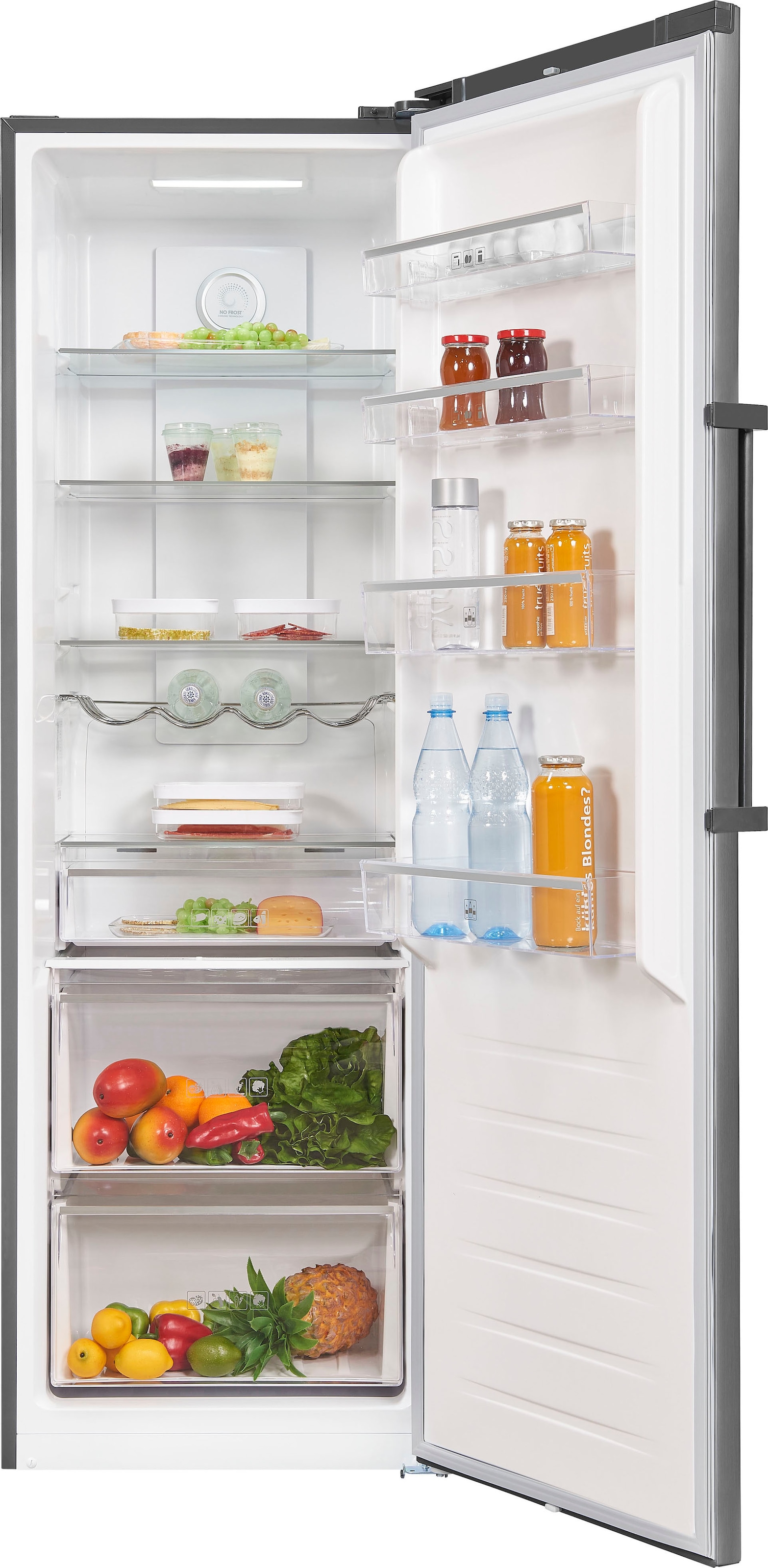 exquisit Vollraumkühlschrank »KS360-V-HE-040D«, 359 Liter Nutzinhalt, NoFrost, Display