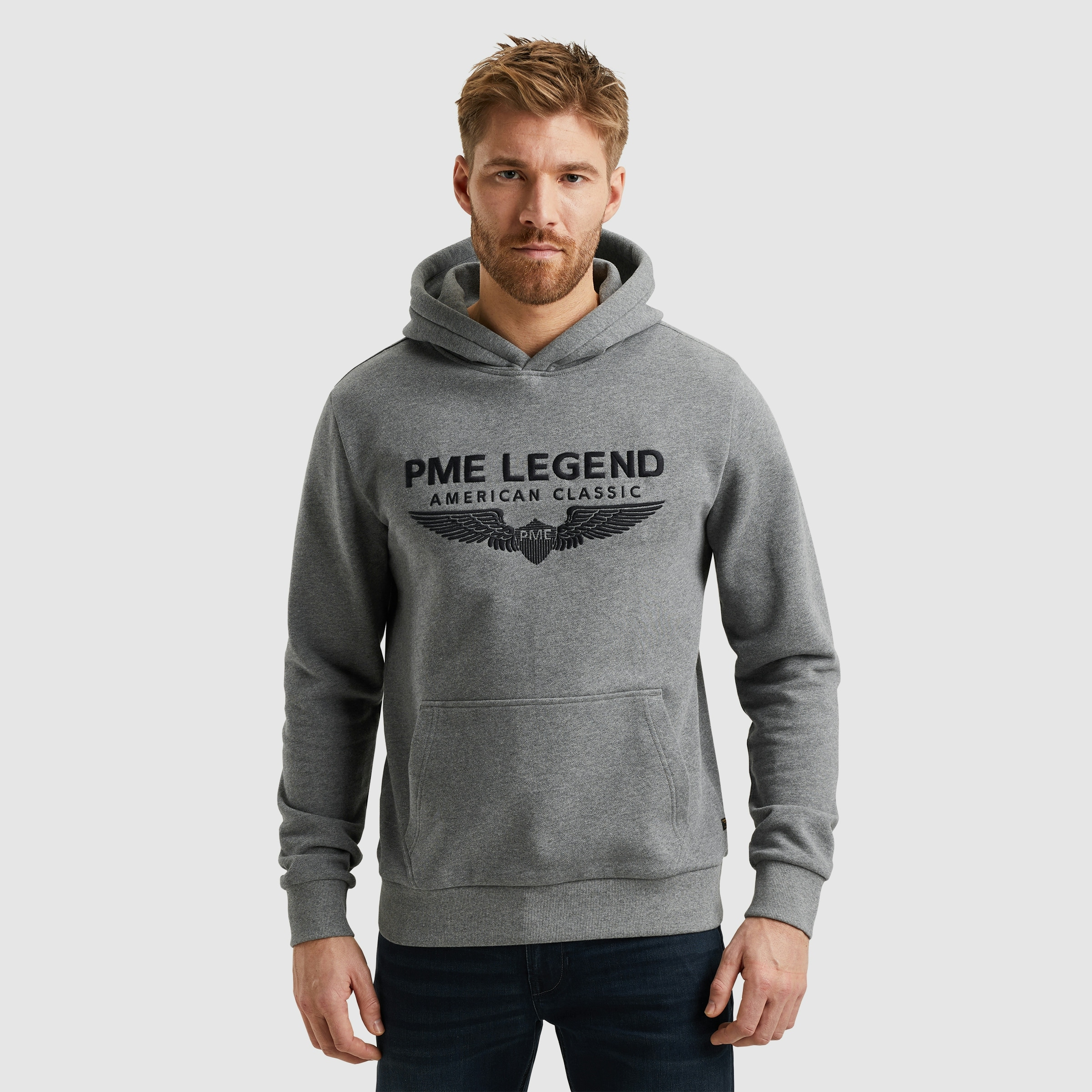 PME LEGEND Kapuzensweatshirt »Hooded soft terry with logo«, mit Logostickerei
