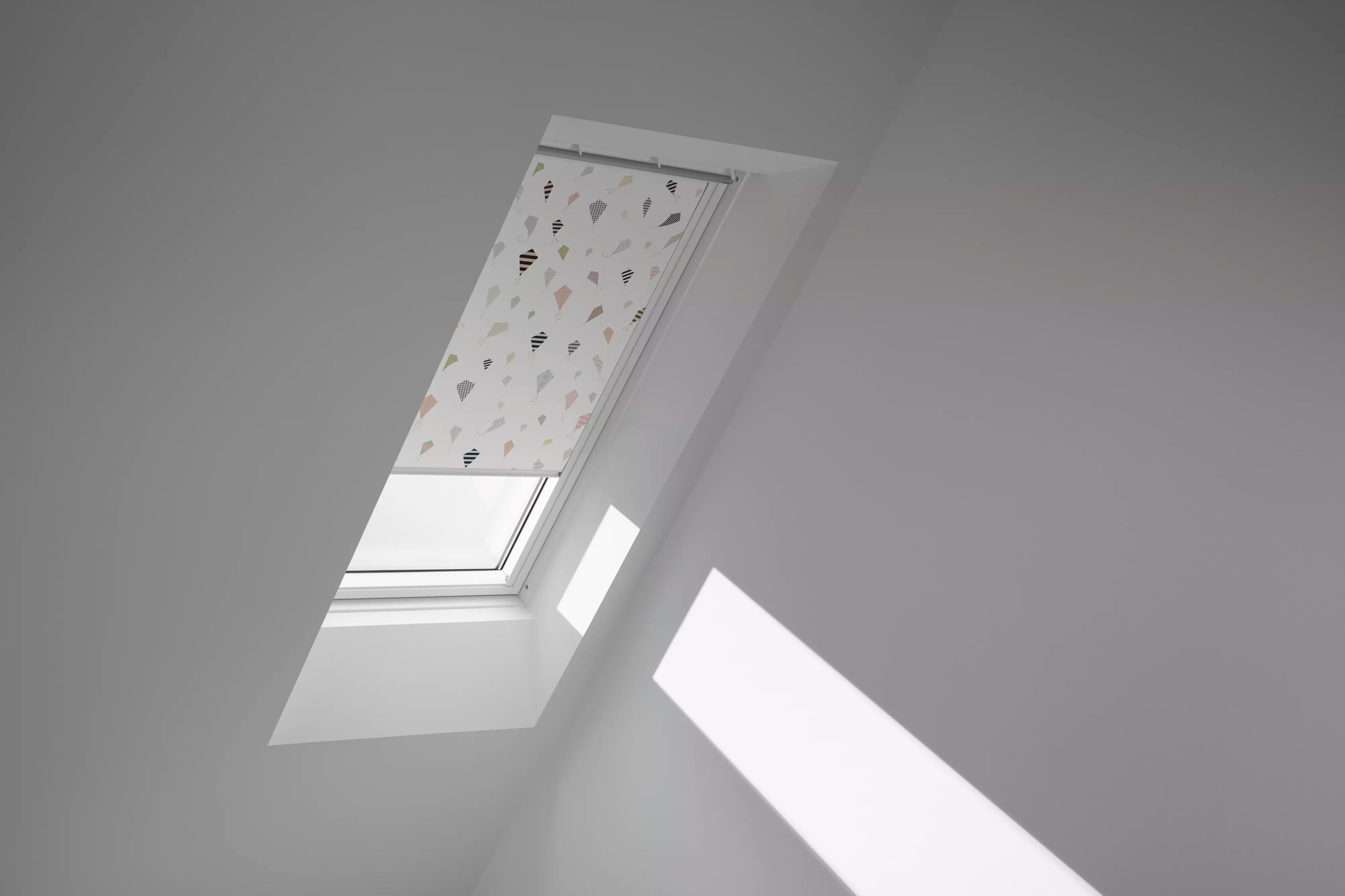 VELUX Verdunklungsrollo »DKL 4667SWL« verdunkelnd ohne Bohren in Führungsschienen weiße Führungsschienen & Griffleiste