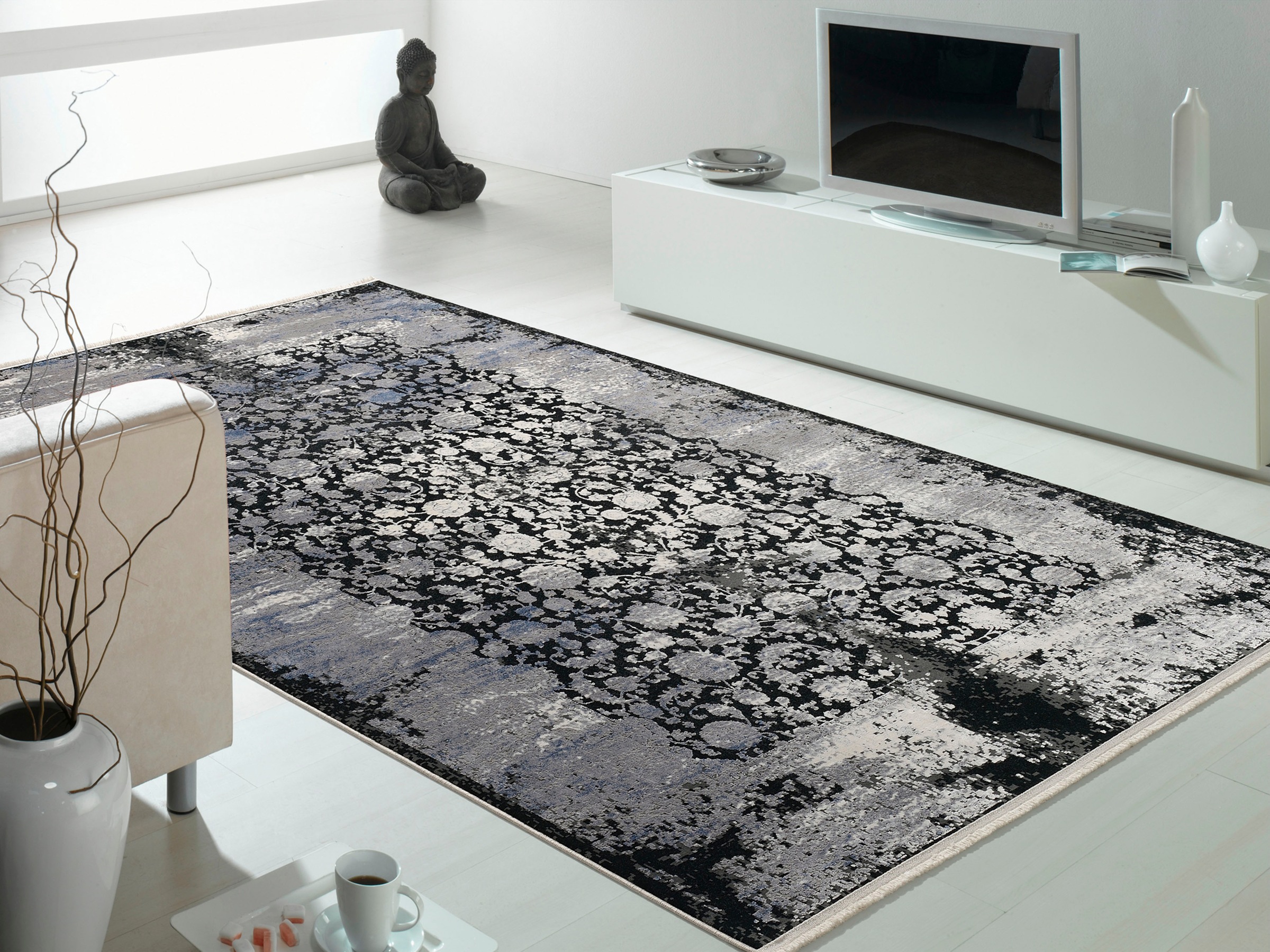 Musterring Teppich »COLORADO FLOWER«, rechteckig, 5 mm Höhe, exclusive MUSTERRING DELUXE COLLECTION hochwertig gekettelt Fransen
