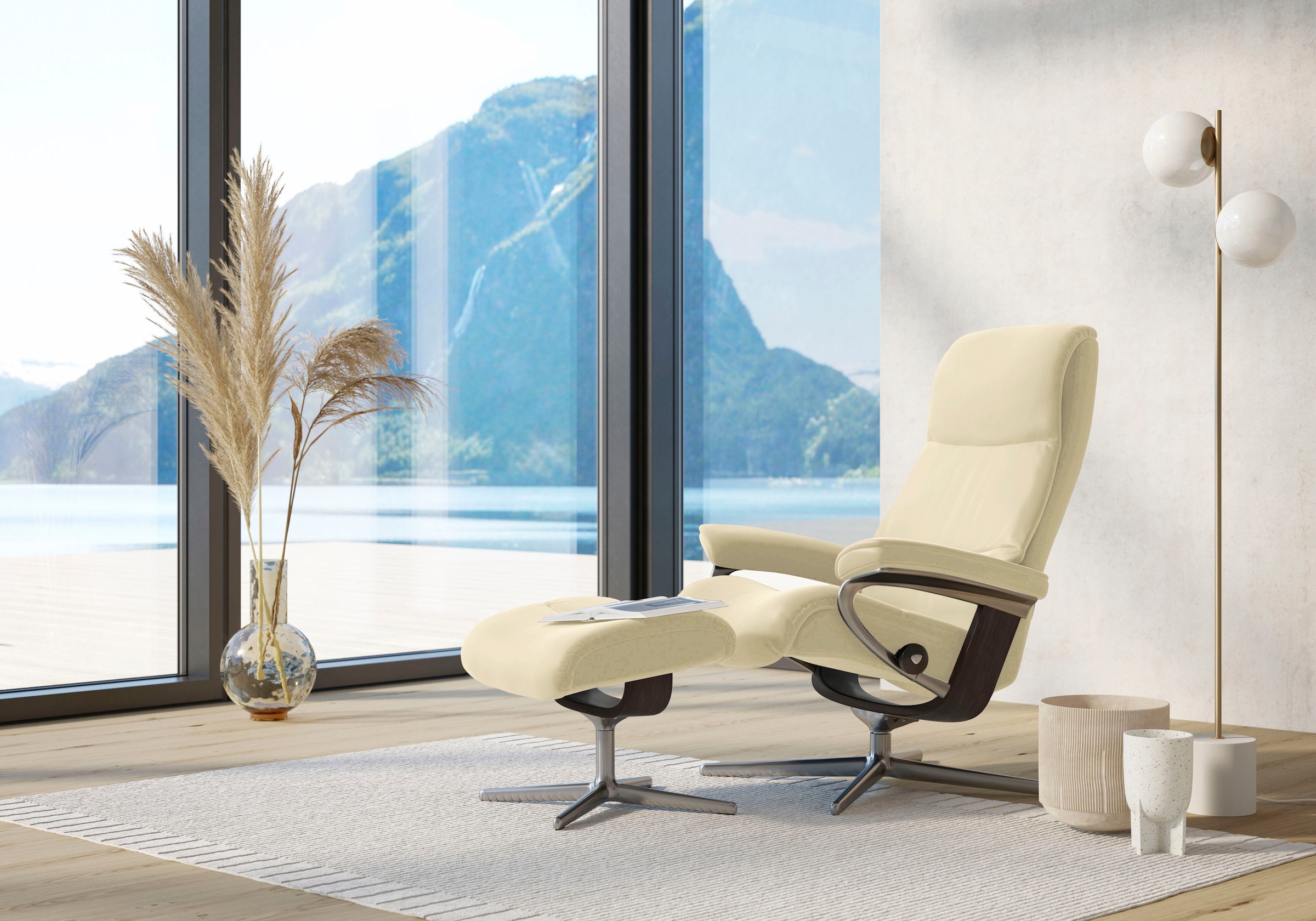 Stressless Relaxsessel "View", mit Cross Base, Größe S, M & L, Holzakzent W günstig online kaufen