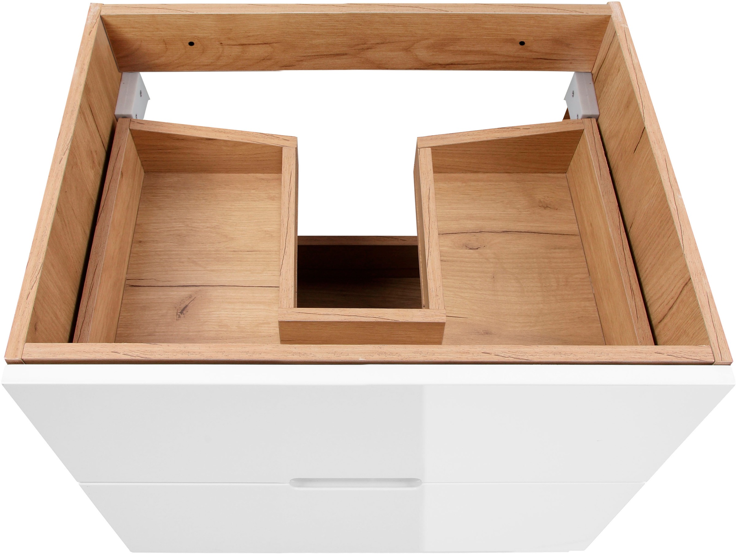 andas Badmöbel-Set »Lund Badmöbel Set Badschrank Badezimmerset«, (Komplett-Set), Spiegelschrank, Waschtisch und Waschbecken Breite 60cm