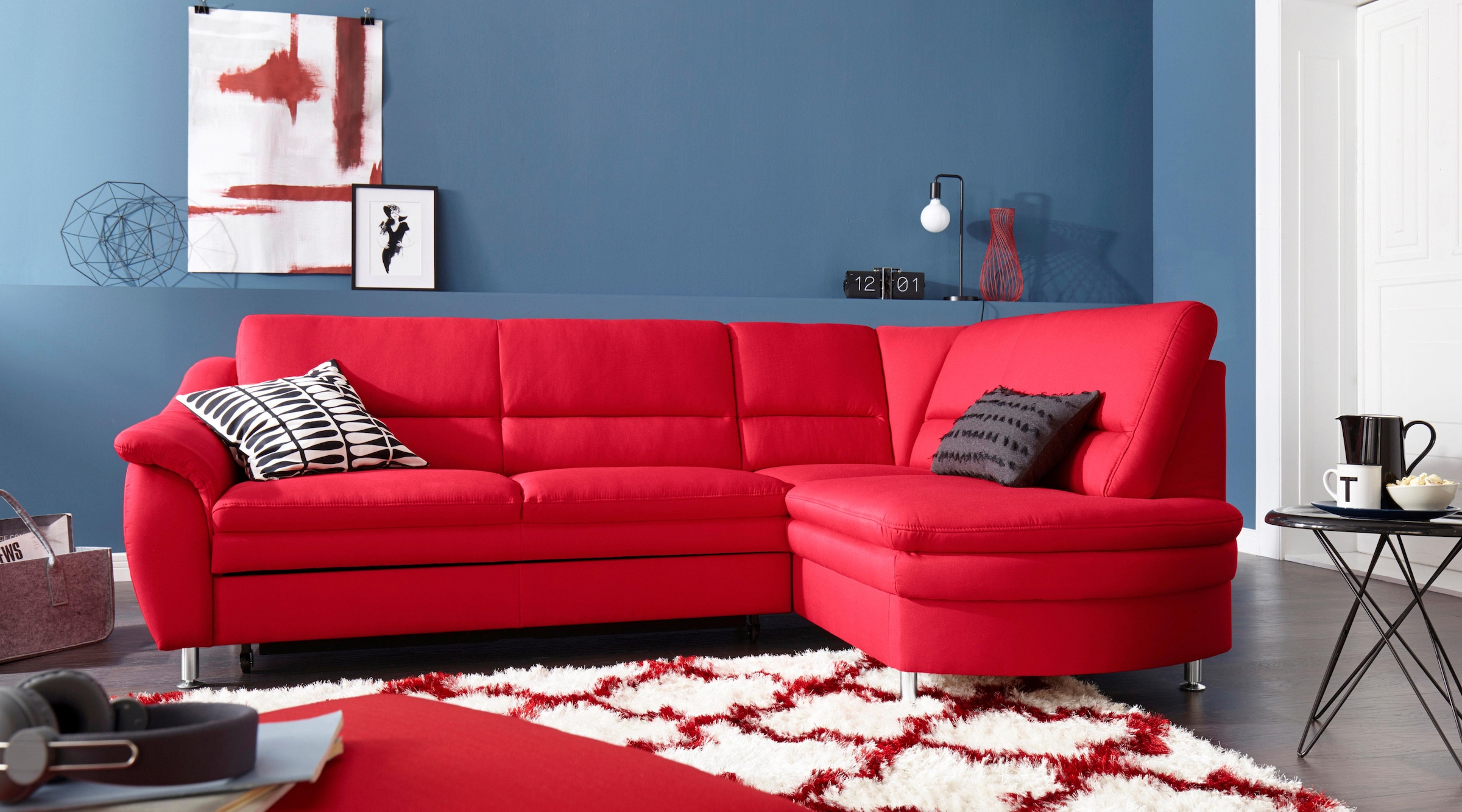 sit&more Ecksofa »Cardoso L-Form«, mit Federkern, wahlweise mit Bettfunktio günstig online kaufen
