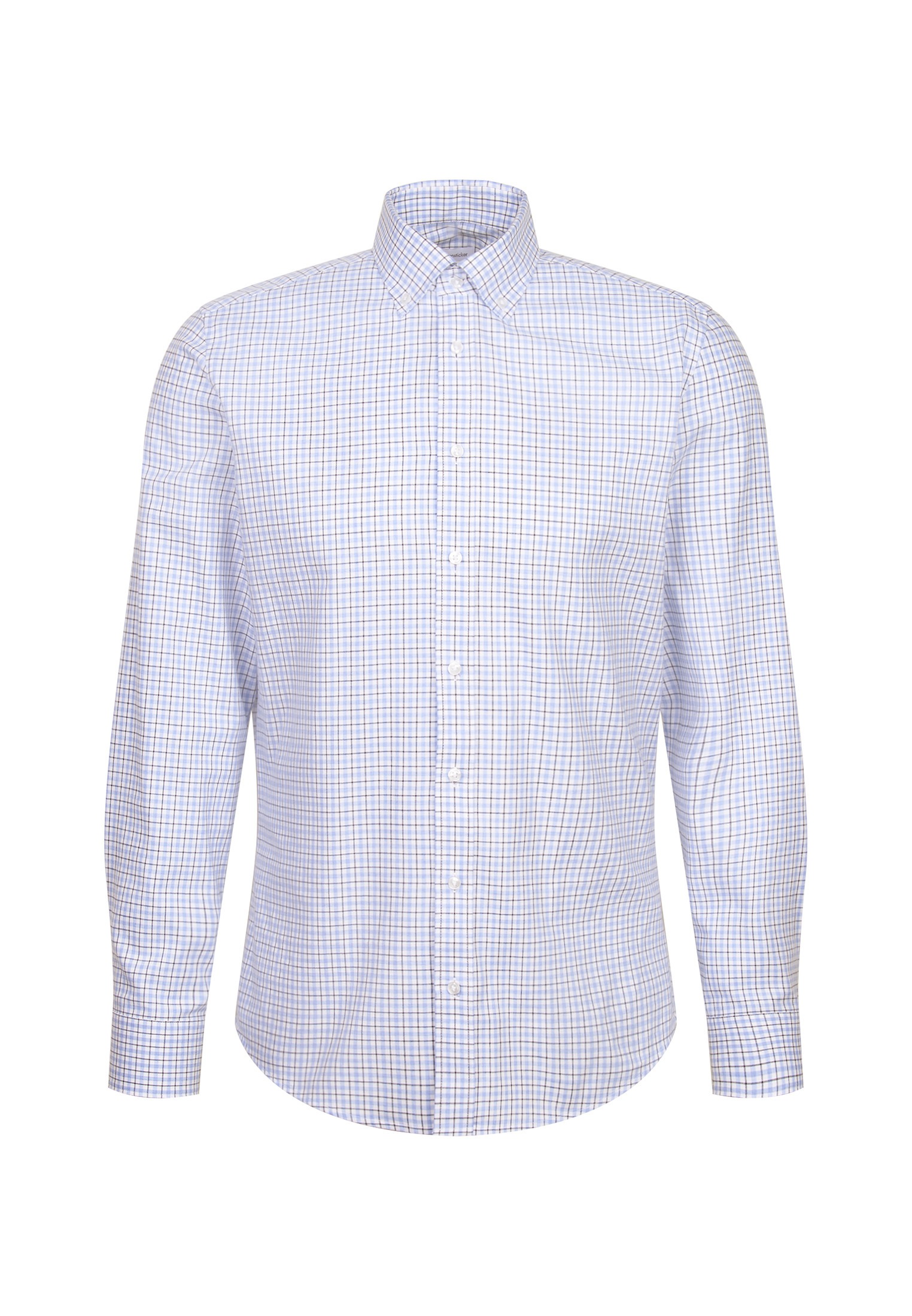 seidensticker Flanellhemd »Schwarze Rose« Slim 1/1 Button-Down-Kragen Karo