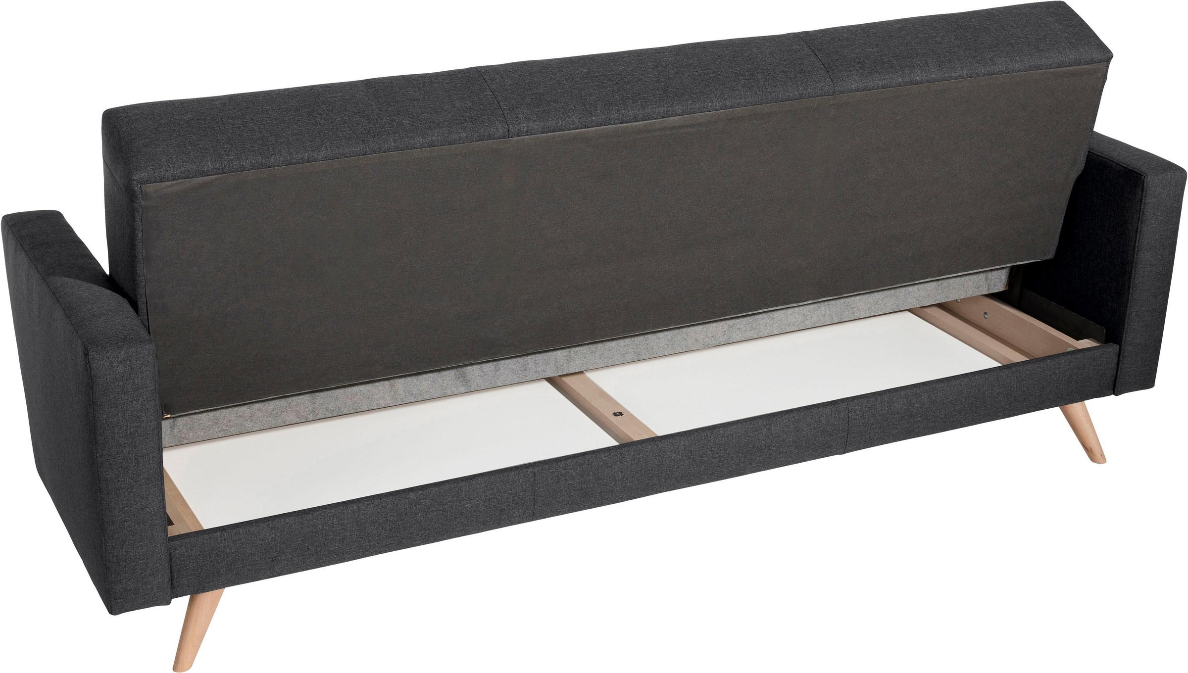 Max Winzer® 3-Sitzer »Julius Kippcouch mit komfortablem Federkern, klassisch und modern«, Schlafsofa, inklusive Bettfunktion & Bettkasten, Breite 224 cm