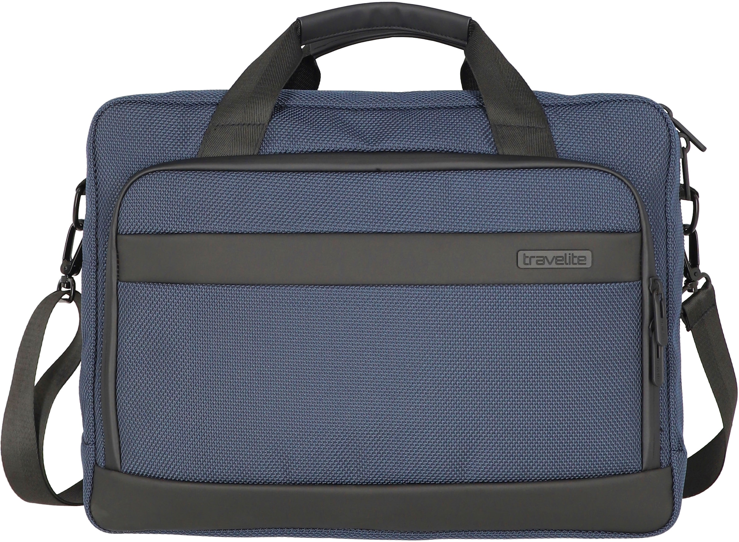 travelite Laptoptasche »Meet, marine«, Arbeitstasche mit 15,6-Zoll Laptopfach und Trolley-Aufsteck-System
