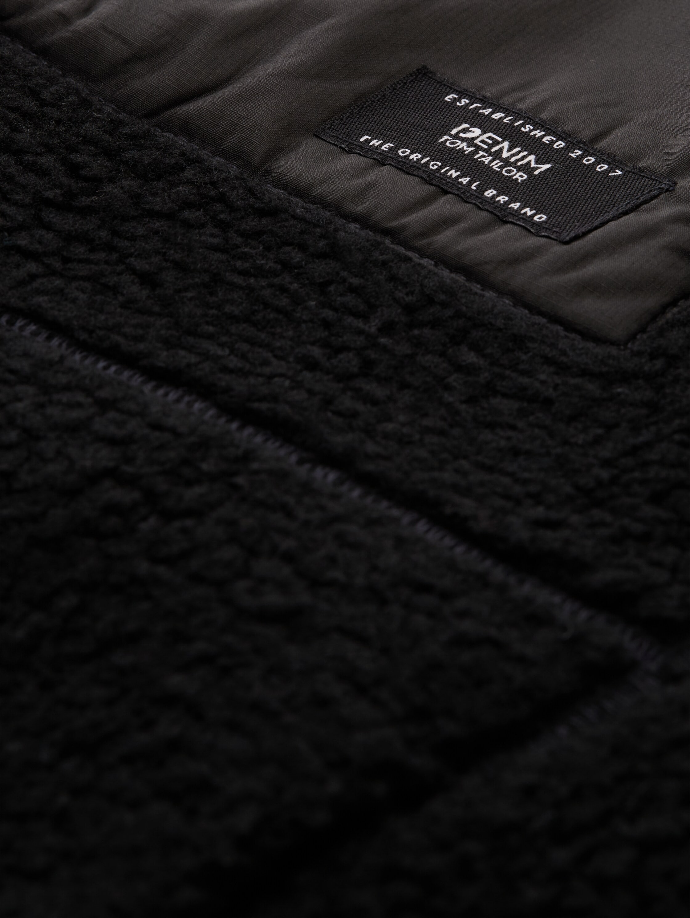 TOM TAILOR Denim Fleecejacke, mit Logo Stickerei