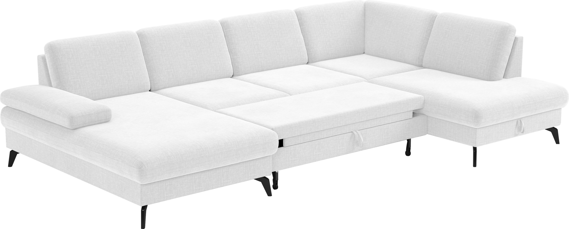 sit&more Wohnlandschaft »Morris U-Form, inkl. Sitztiefenverstellung«, wahlweise mit Armteilverstellung, Bettfunktion & Bettkasten