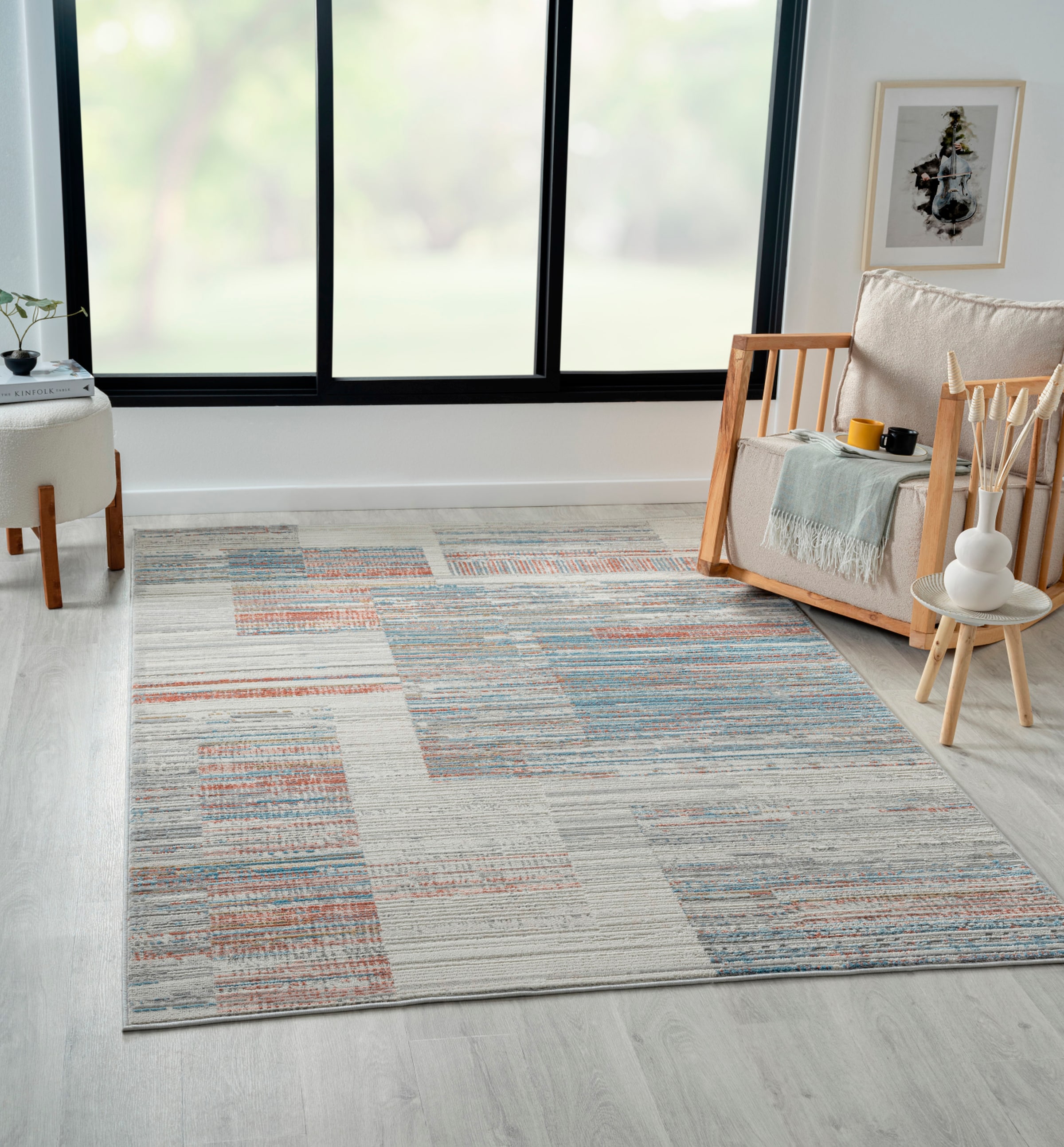 Myflair Möbel & Accessoires Teppich »My Colors« rechteckig 8 mm Höhe Kurzflor, Retro-Design, besonders weich durch Microfaser