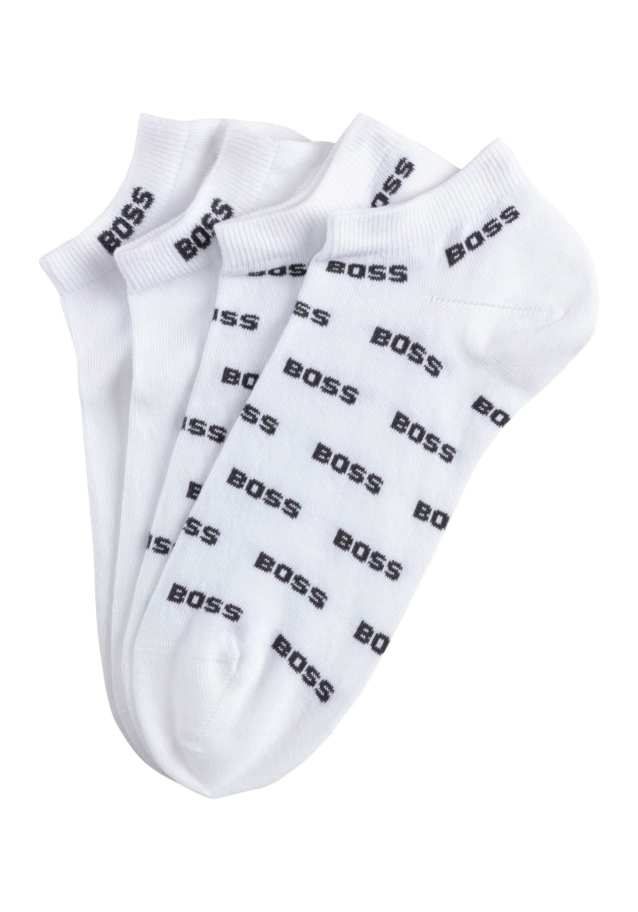 BOSS Freizeitsocken »2P AS Allover CC«, (Packung, 2er), mit Logostickereien
