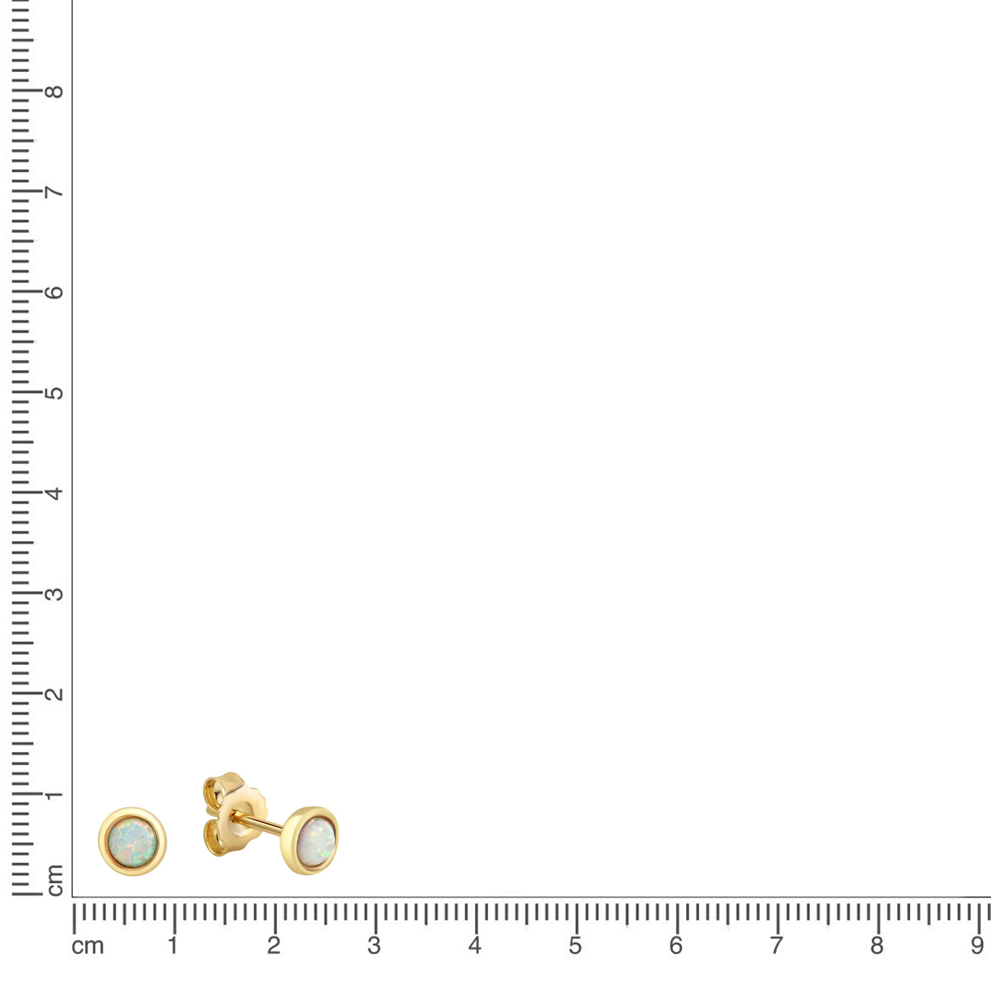Vivance Paar Ohrstecker »925/- Sterling Silber vergoldet synth. Opal«