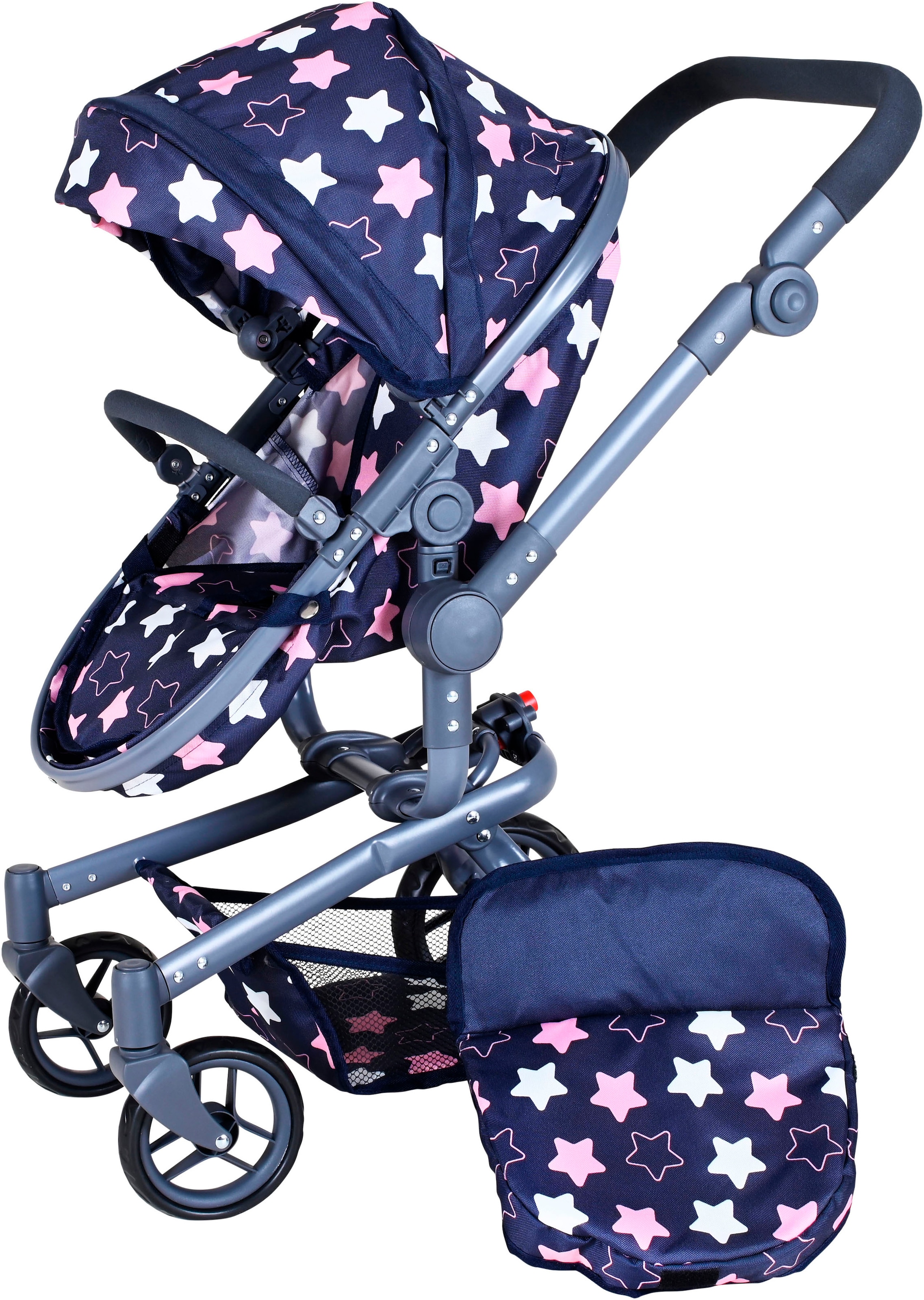 Knorrtoys® Kombi-Puppenwagen »Boonk - star blue pink«