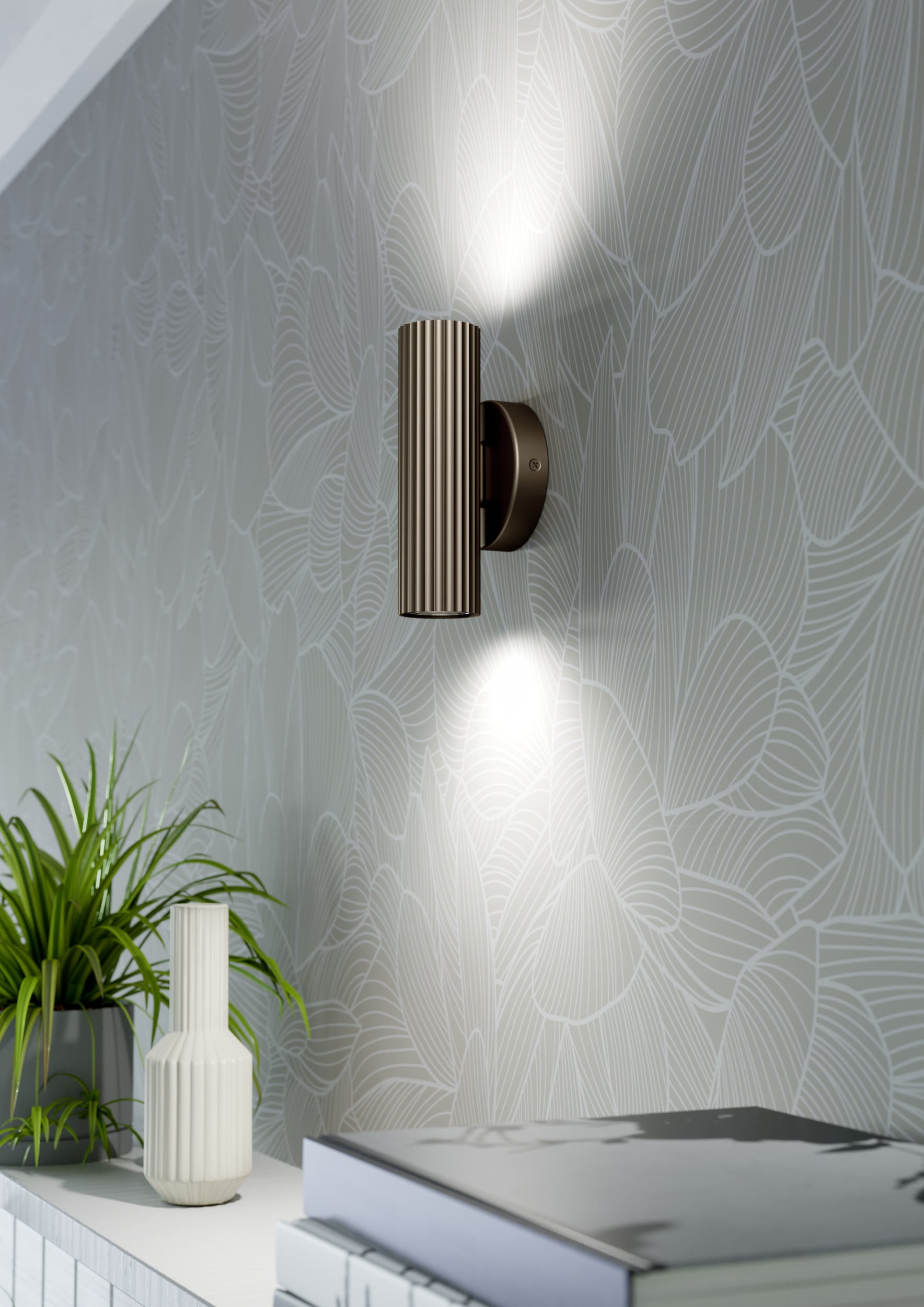 EGLO Wandleuchte »PORTILLO Wandlampe - Alu, Stahl - GU10 - 2X5W - IP20« GU10 1 Stk. Wandstrahler, Wandspot, Wohnzimmer, Flur, L10,5 x H20 x AL8,5 cm