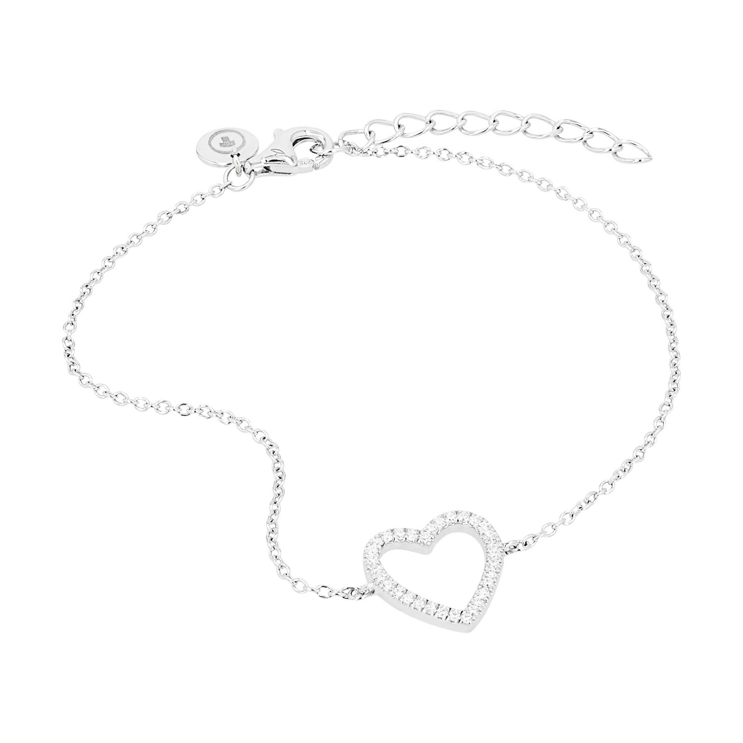 TOM TAILOR Silberarmband »Herz« mit Zirkonia (synth.)