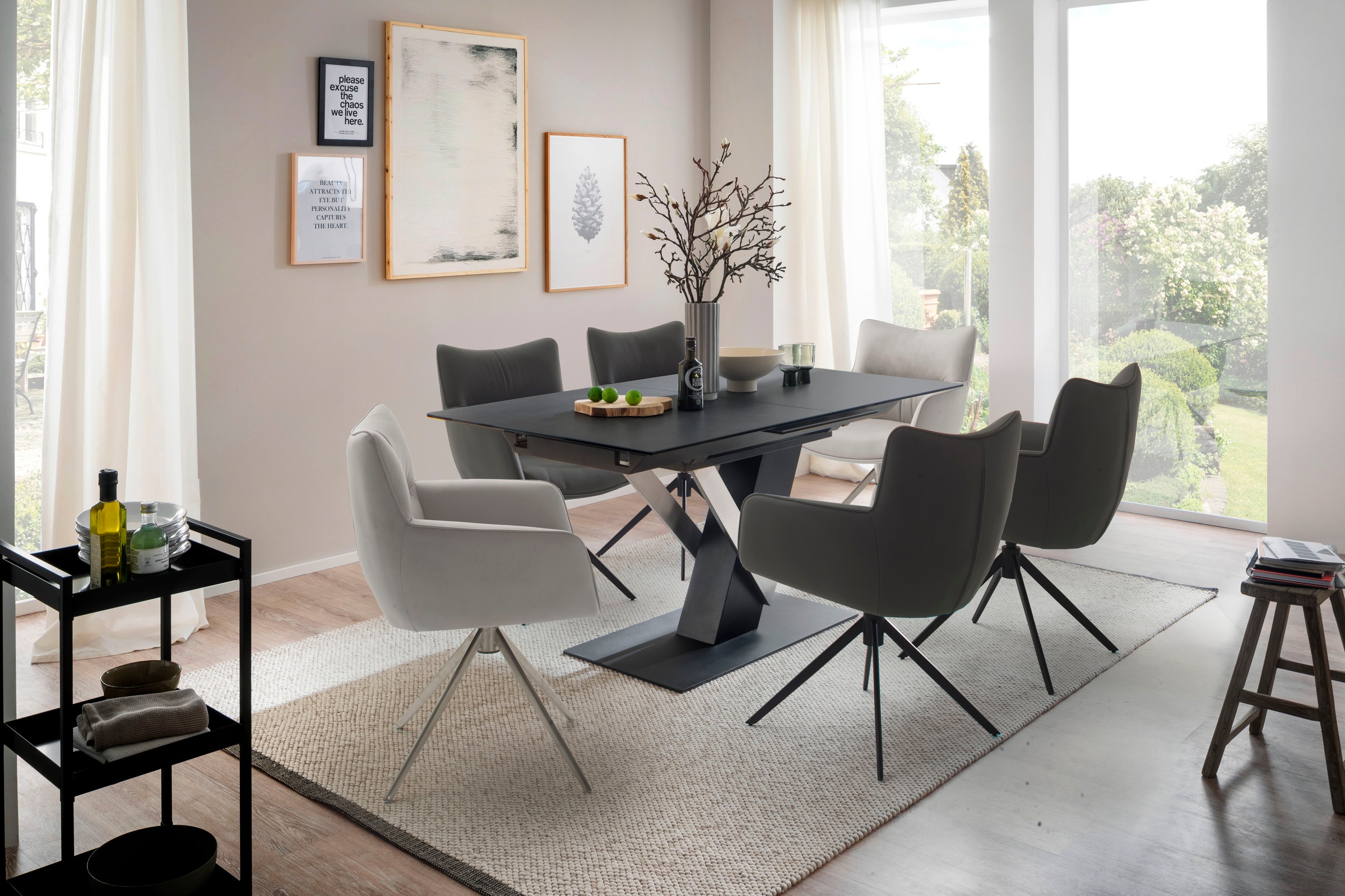 MCA furniture 4-Fußstuhl »LIMONE«, (Set), 2 St., (Set, 2 Stck), 360° drehba günstig online kaufen